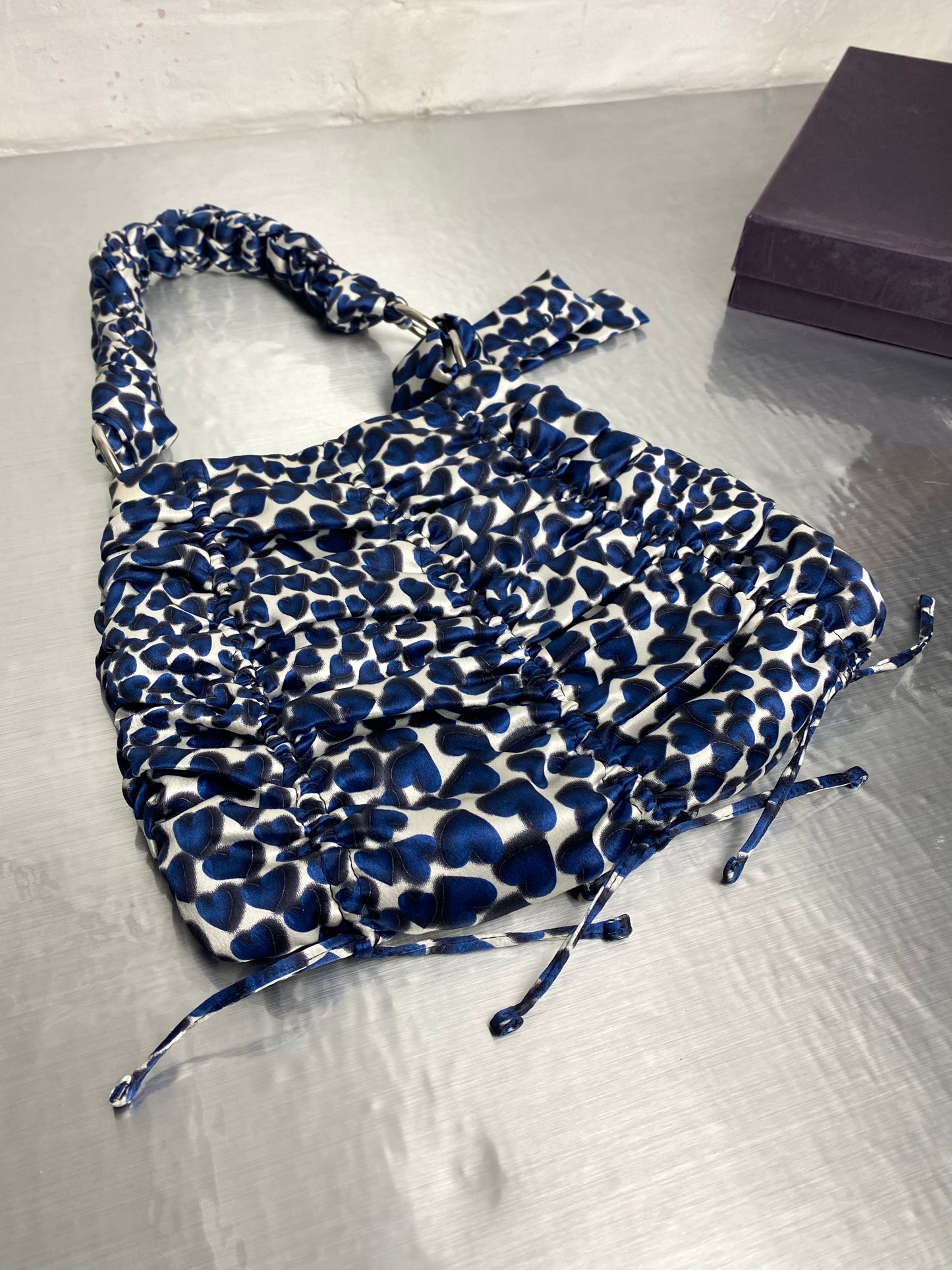 SS 00 Prada Silk Heart Shoulder Bag