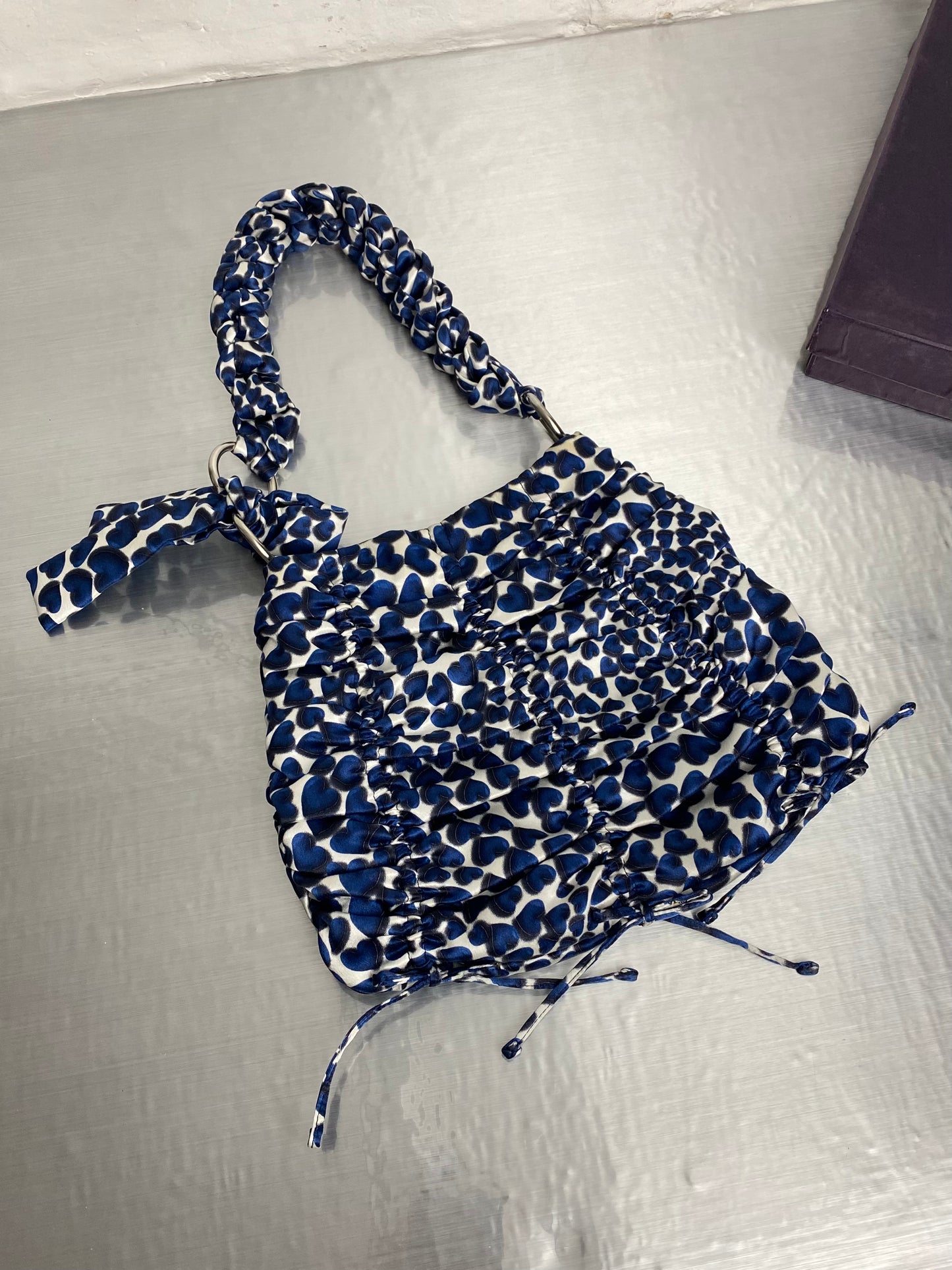 SS 00 Prada Silk Heart Shoulder Bag