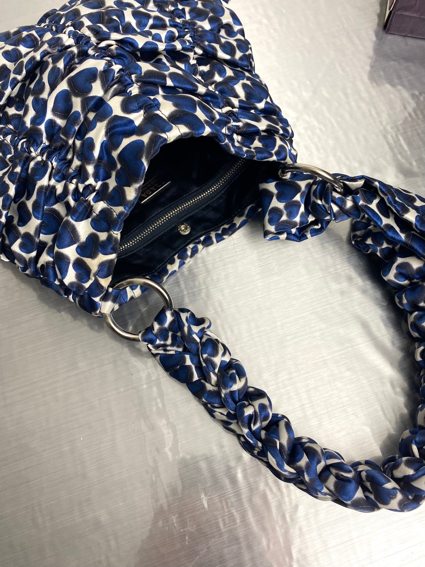 SS 00 Prada Silk Heart Shoulder Bag