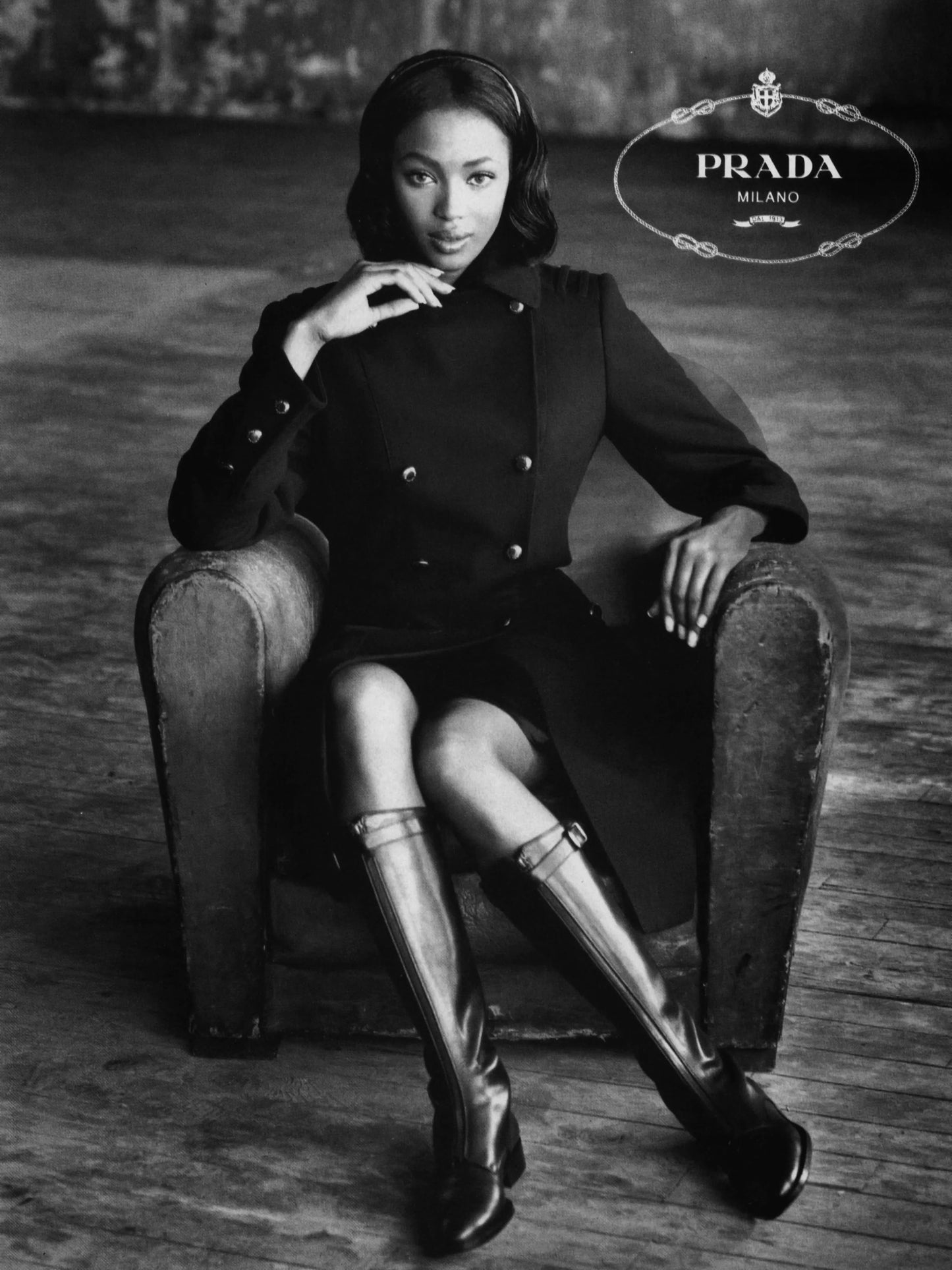 FW 94 Prada Leather Riding Boots