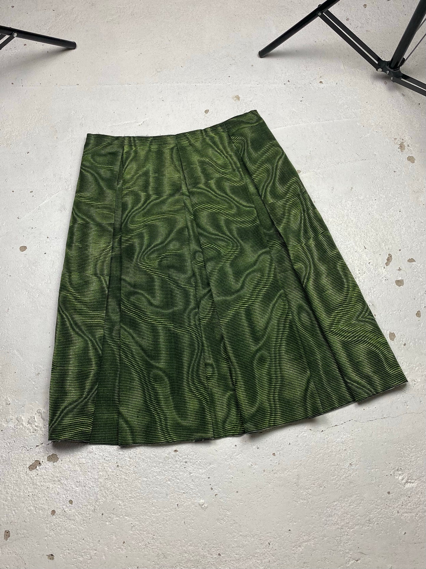 FW 04 Prada Box Pleated Silk Skirt