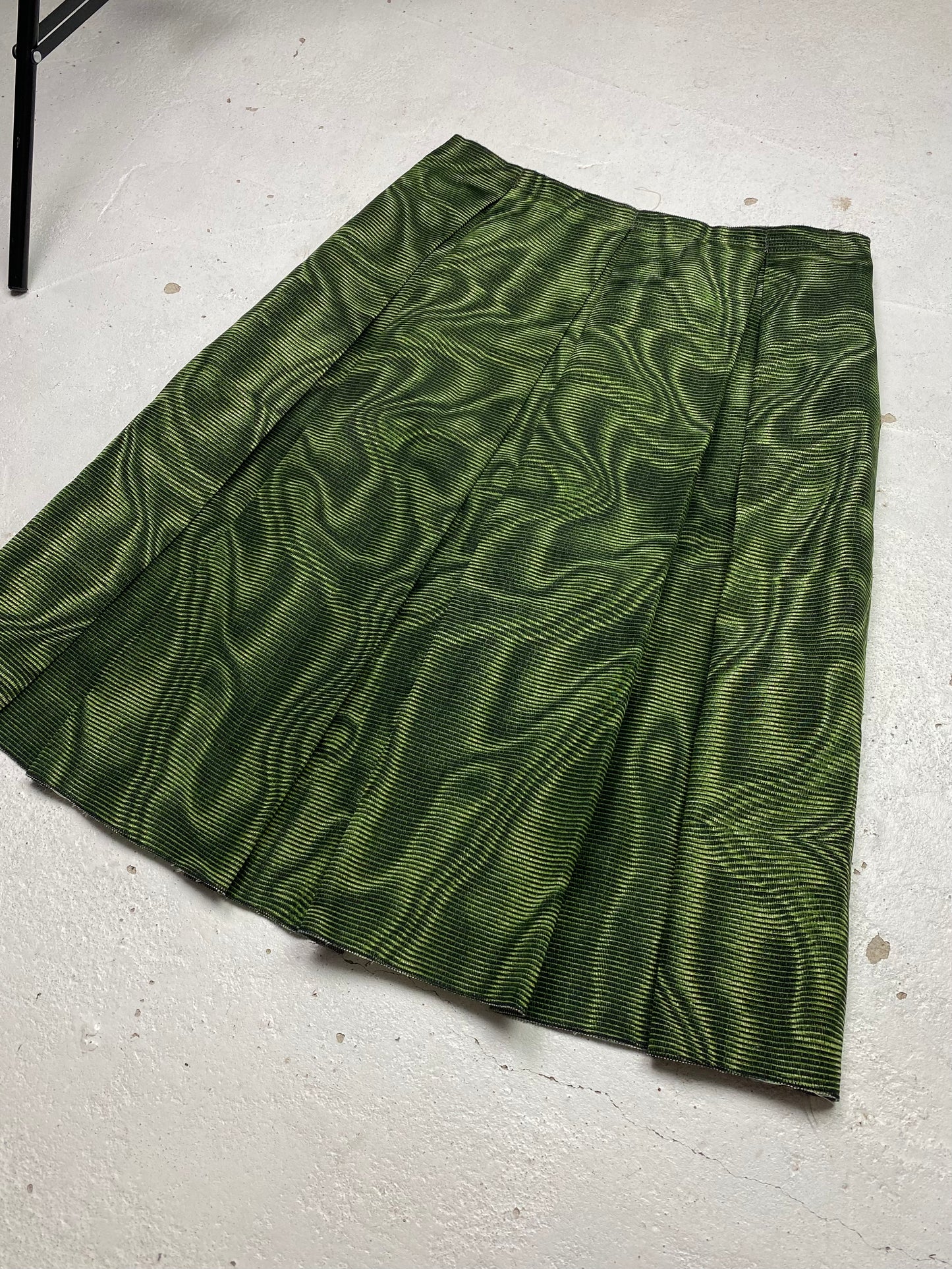 FW 04 Prada Box Pleated Silk Skirt