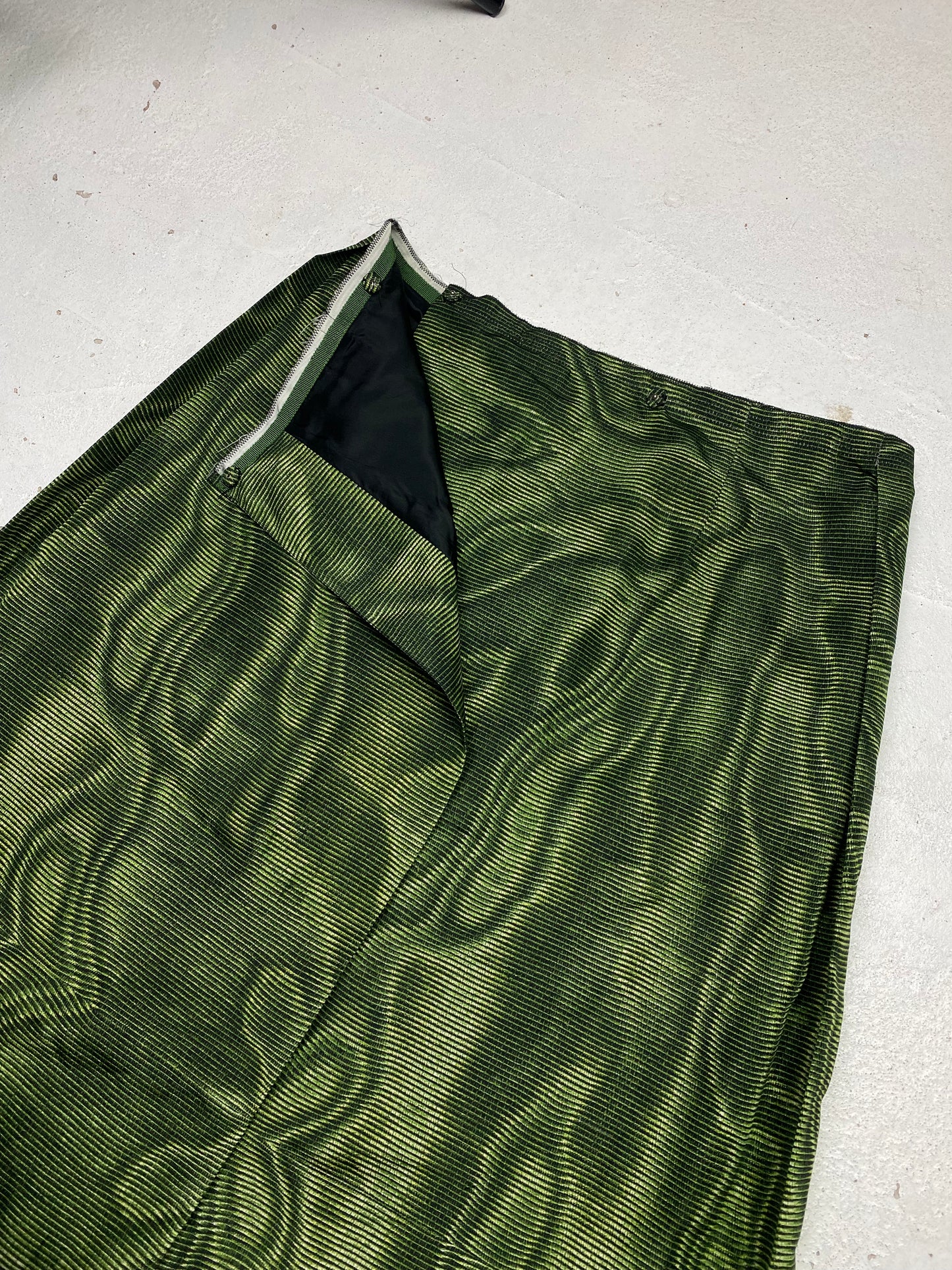FW 04 Prada Box Pleated Silk Skirt