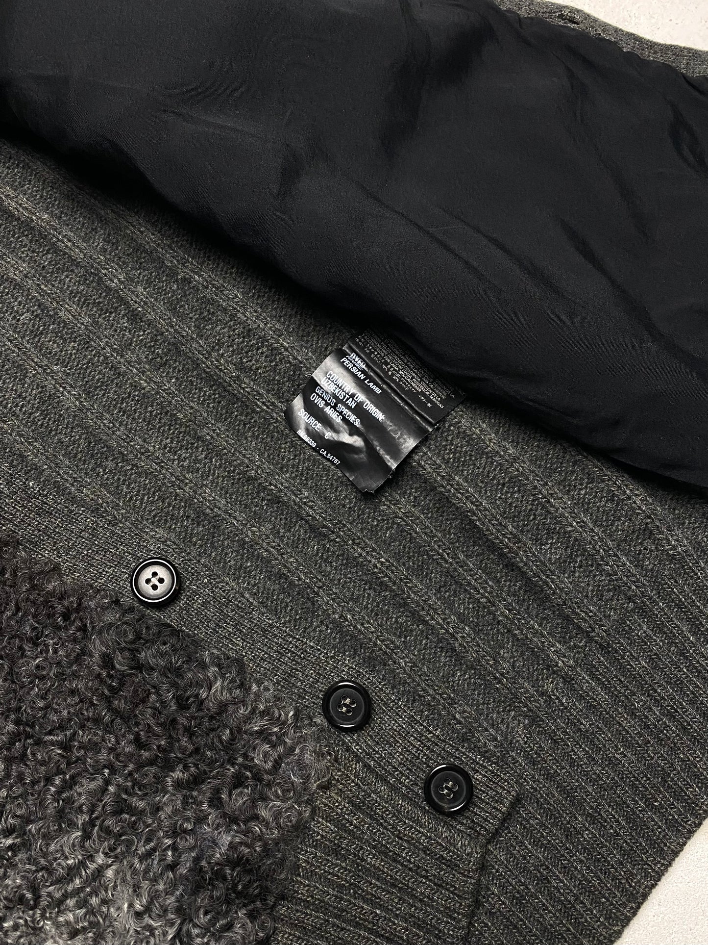 FW 00 Prada Fur & Wool Cardigan