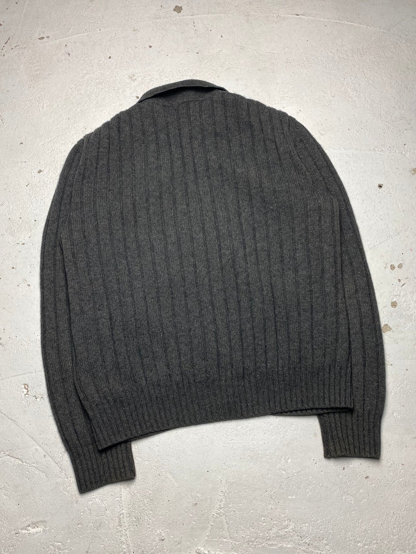 FW 00 Prada Fur & Wool Cardigan