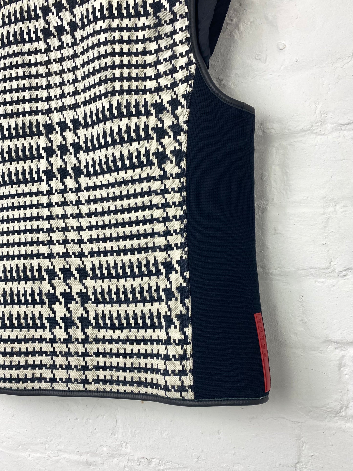FW 00 Prada Sport Houndstooth Gilet