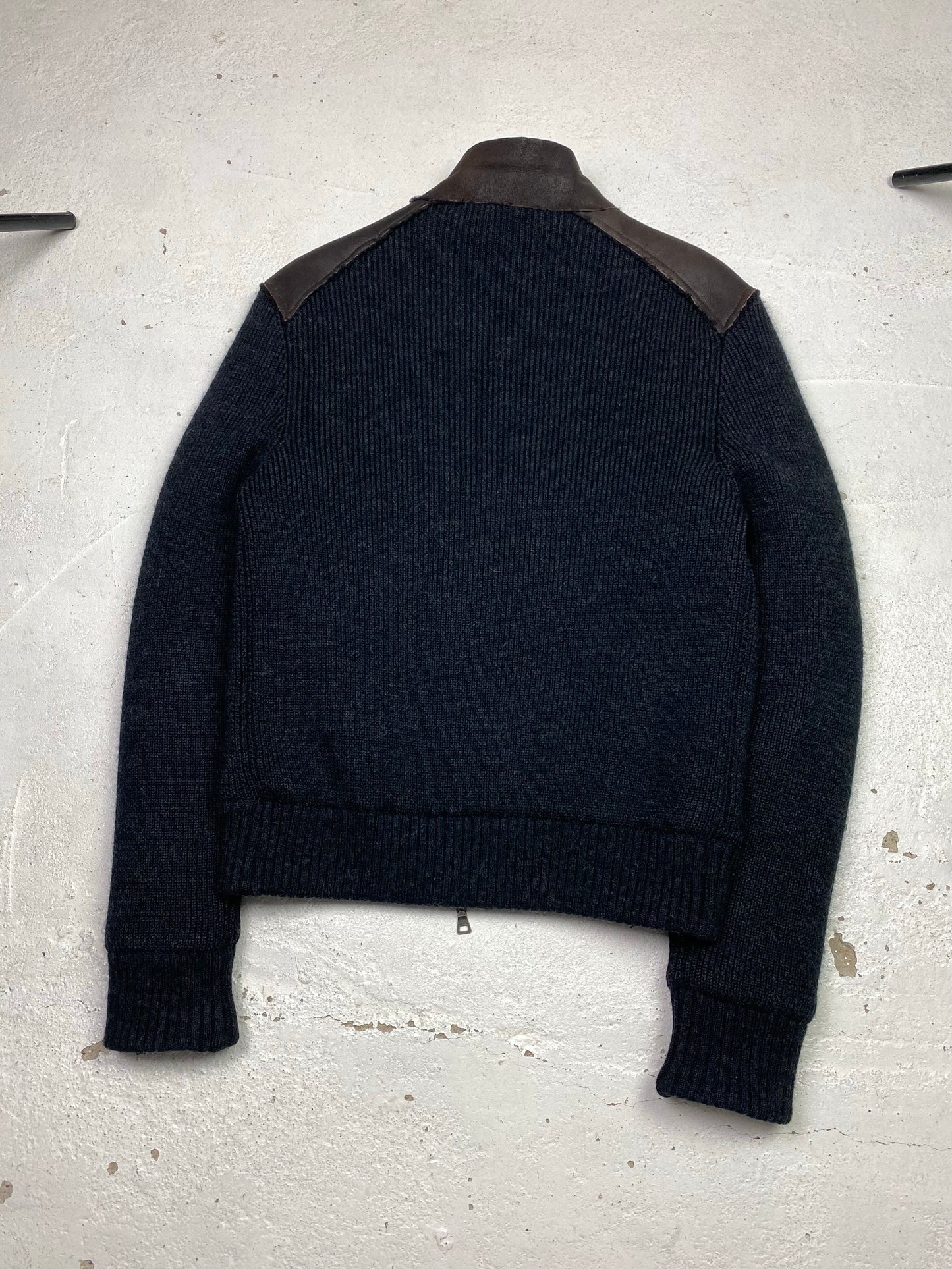 Prada Sport Leather Panelled Wool Jacket