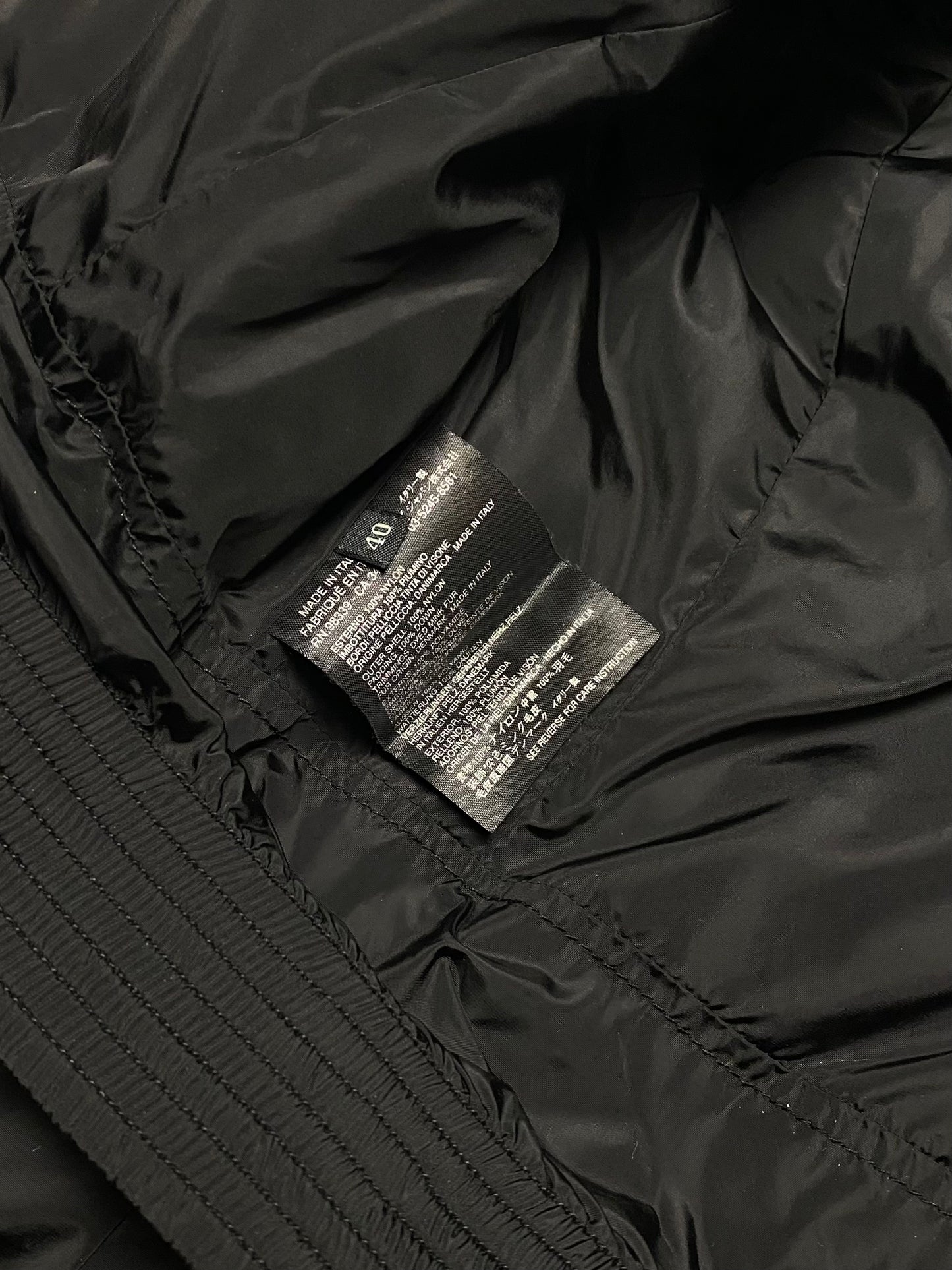 FW 04 Prada Fur Trimmed Down Jacket