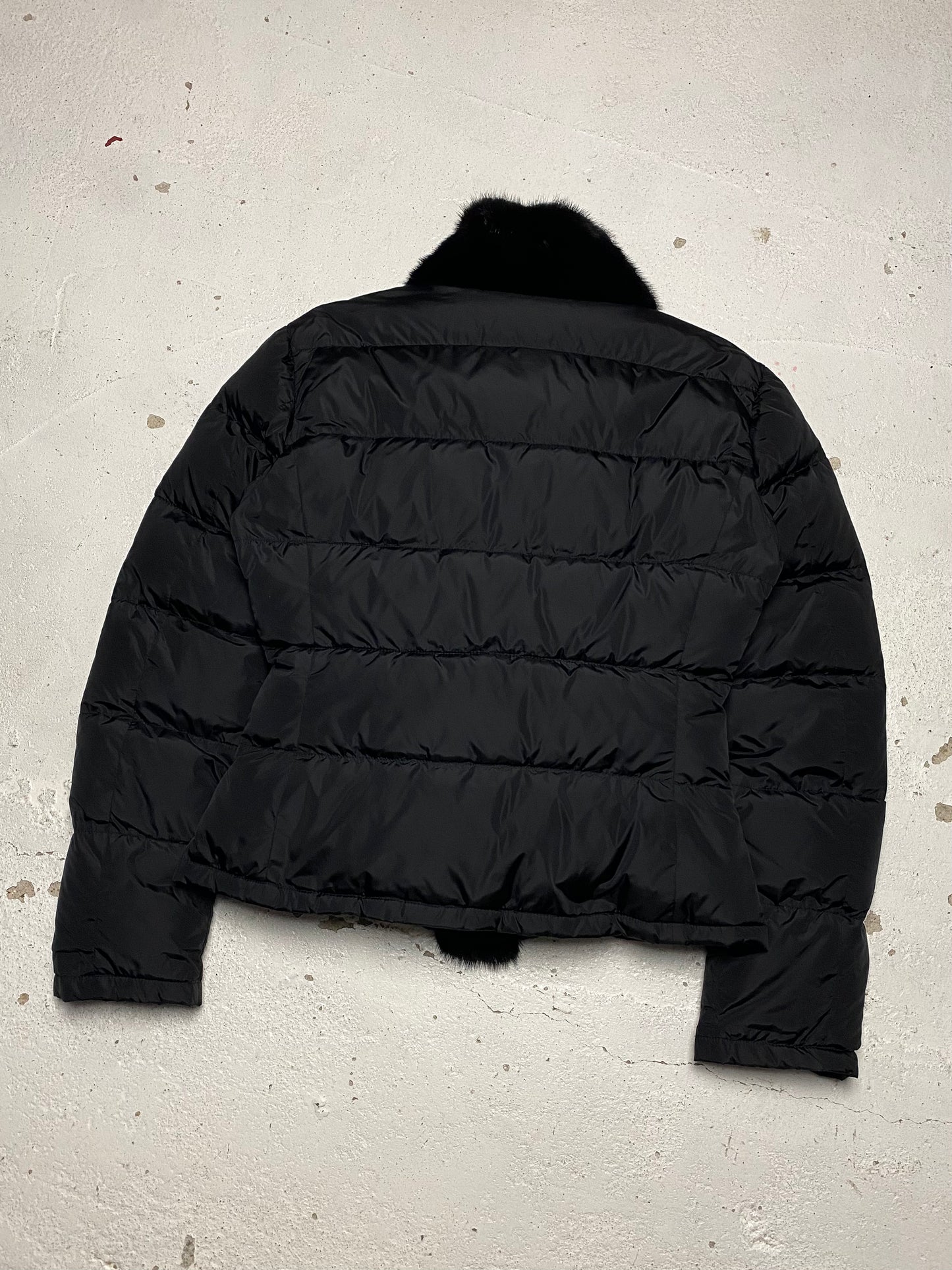FW 04 Prada Fur Trimmed Down Jacket