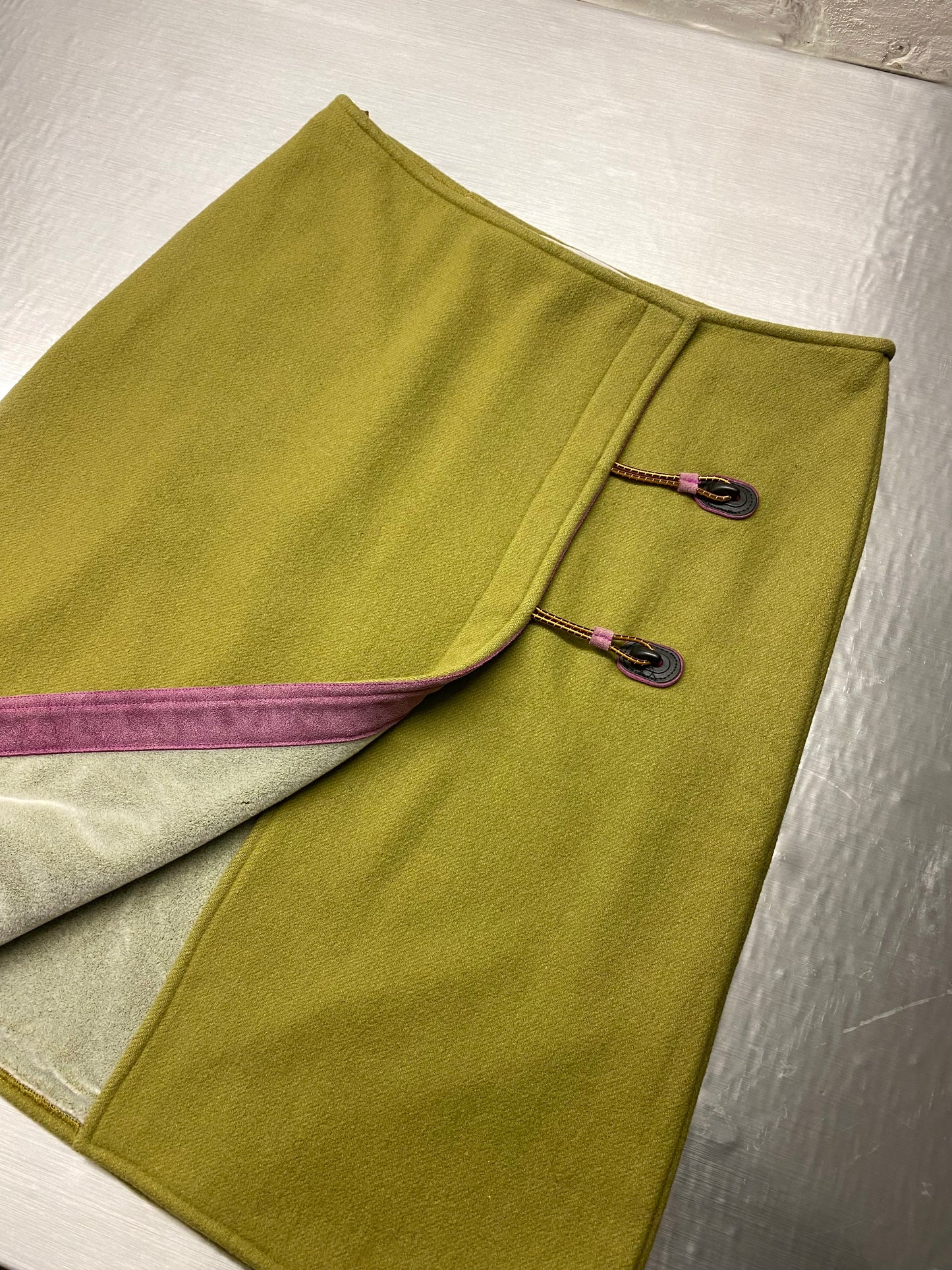 FW 99 Miu Miu Wool Loop Skirt