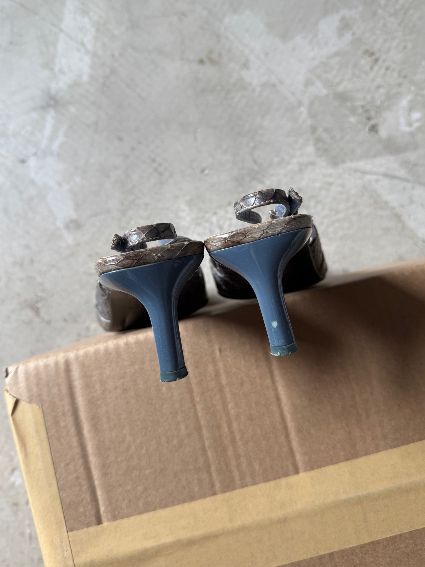 SS 00 Prada Snakeskin Heels