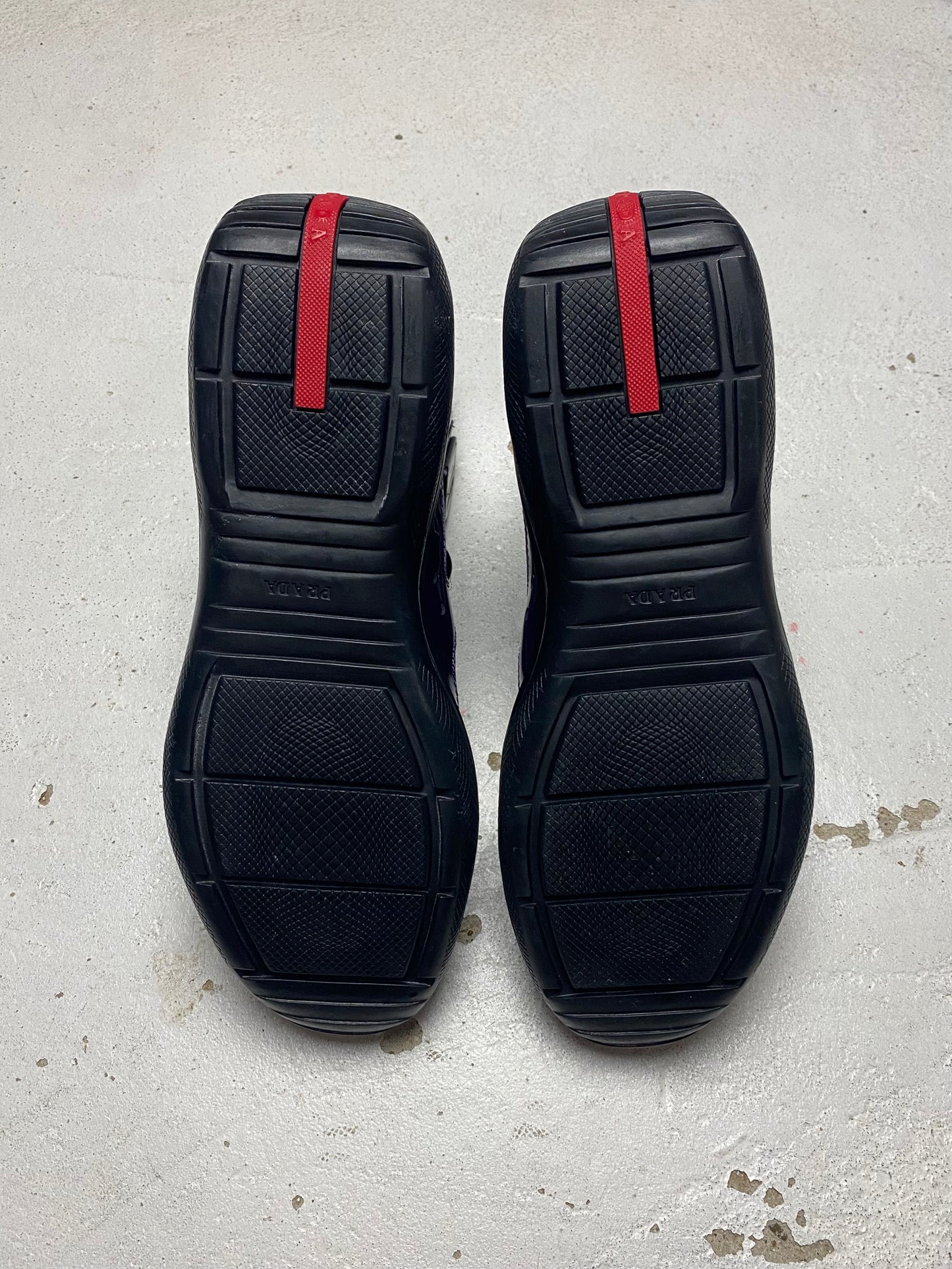 Prada Americas Cup Mid Patent Trainers