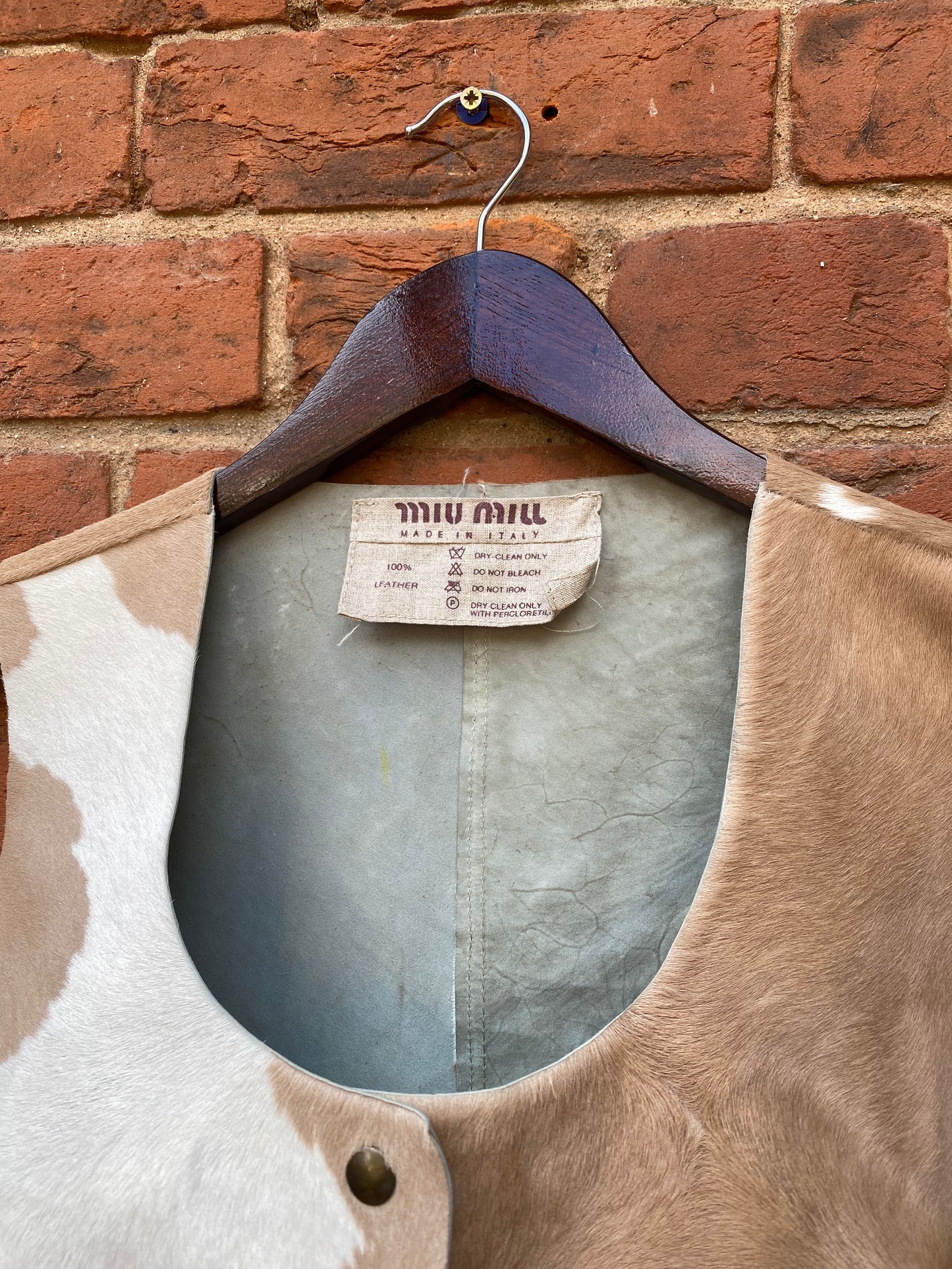FW 93 Miu Miu Calfskin Vest