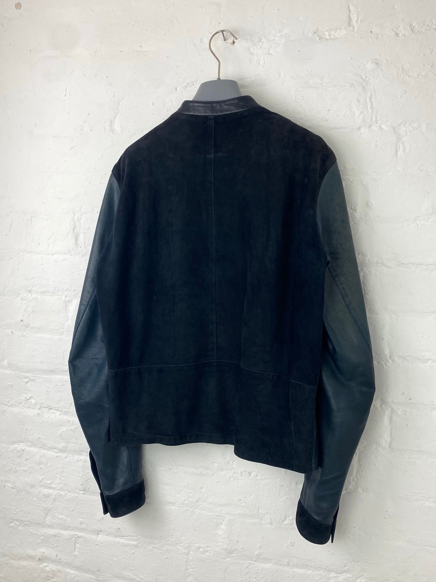 SS 00 Prada Leather & Suede Moto Jacket