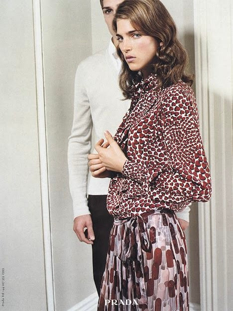 SS 00 Prada Silk Hearts Blouse