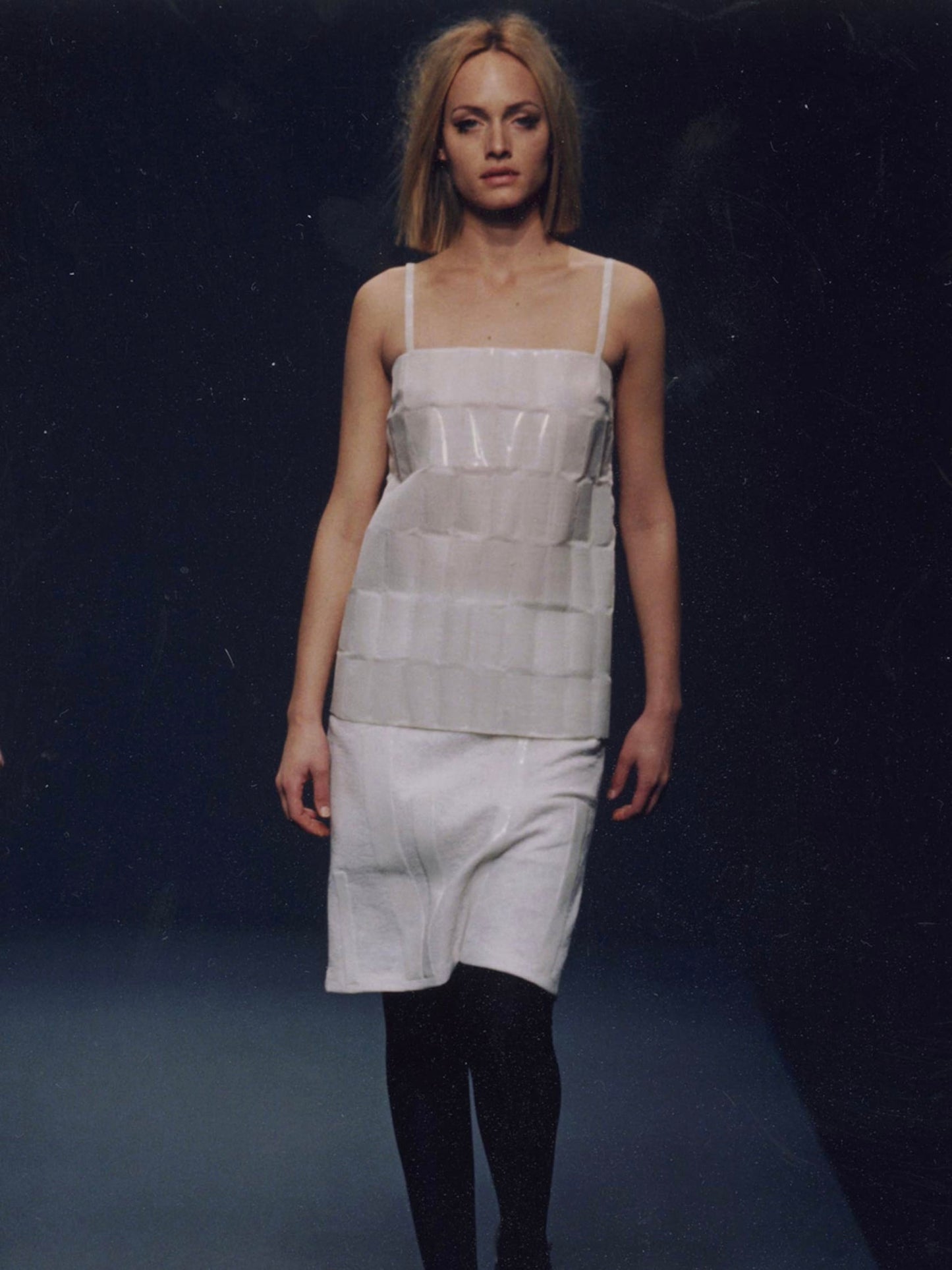 FW 98 Prada Plastic Tile Embellished Silk Top
