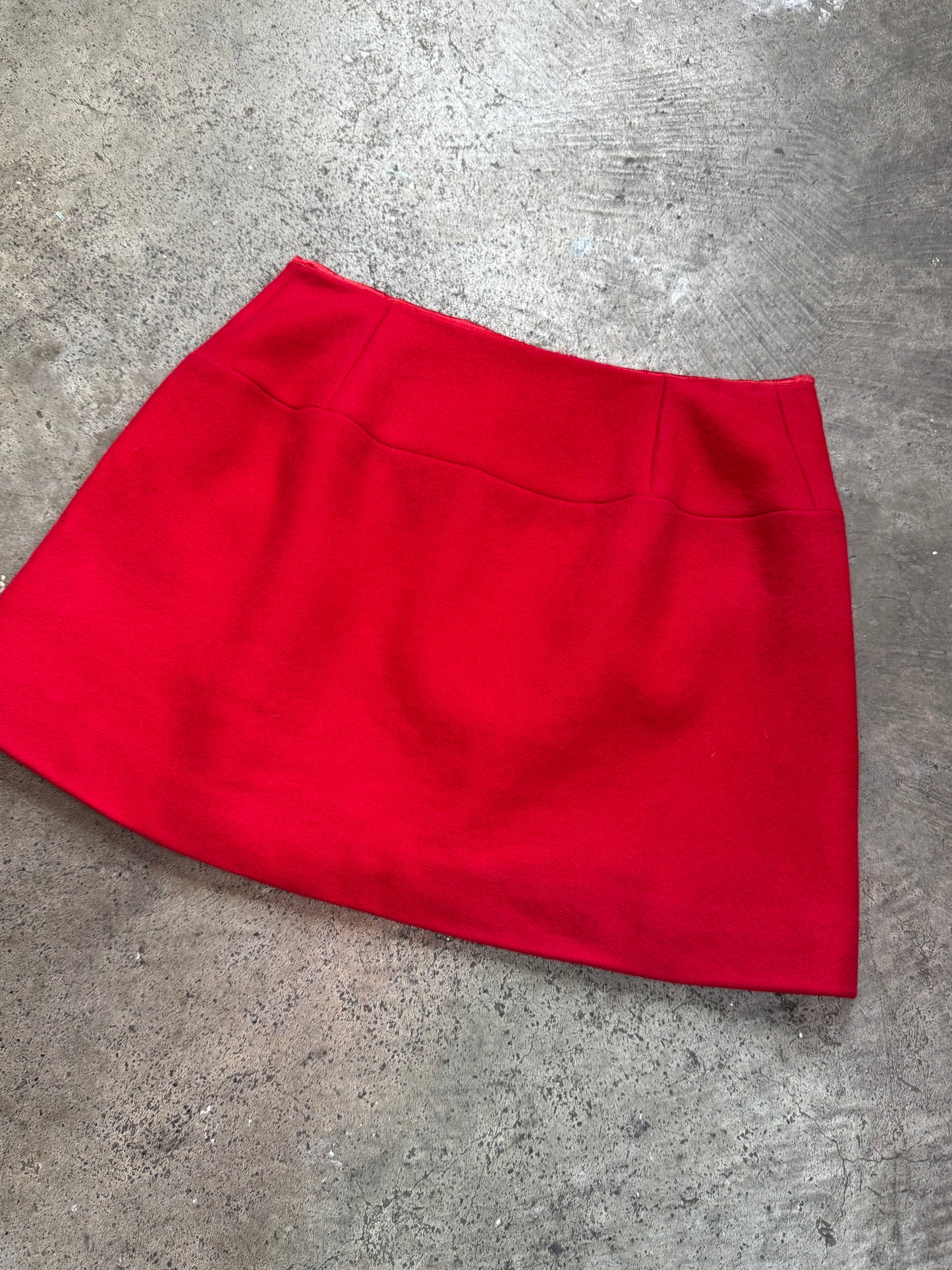 FW 98 Miu Miu Wool Mini Skirt