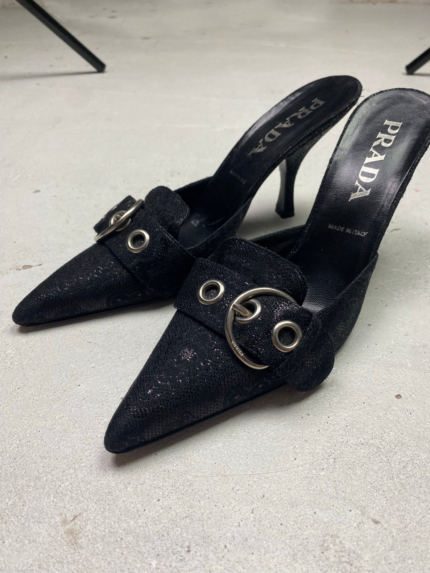 SS 02 Prada Ornamental Mules
