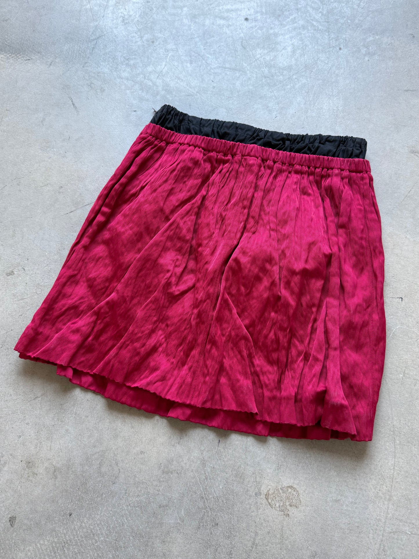 SS 09 Prada Silk & Metal Blend Skirt