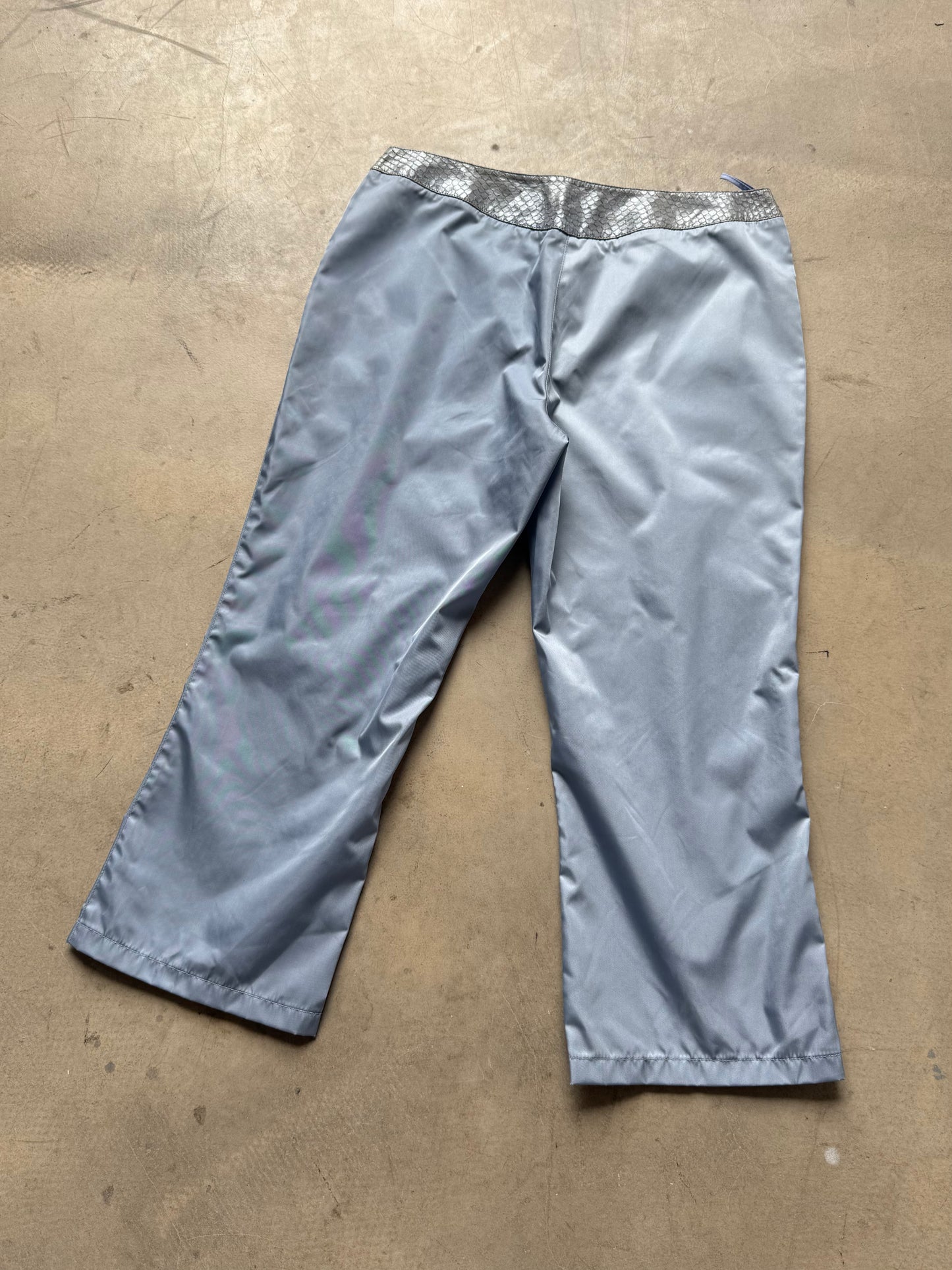 SS 00 Prada Snakeskin & Nylon Cropped Trousers