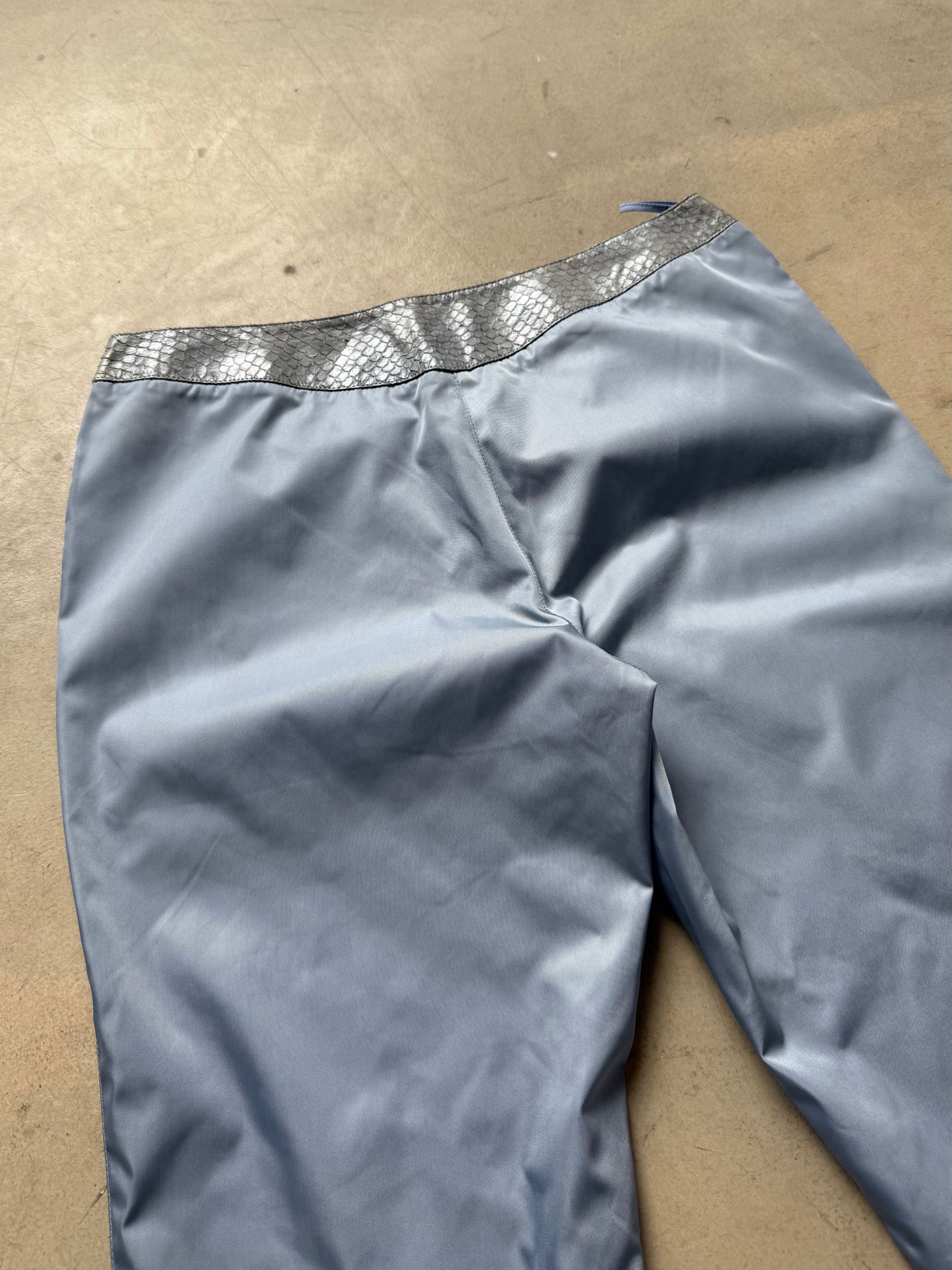 SS 00 Prada Snakeskin & Nylon Cropped Trousers