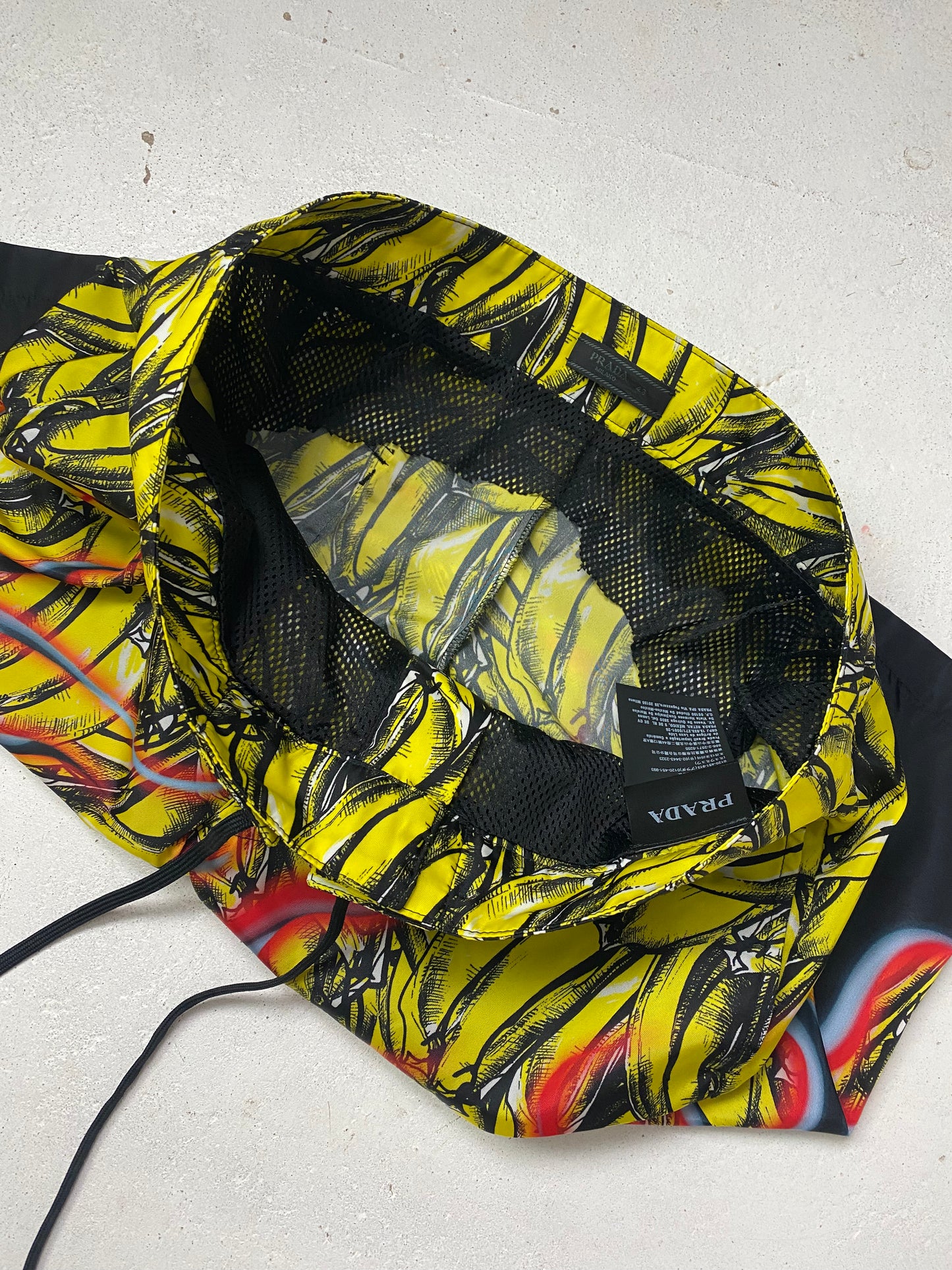 FW 18 Prada Banana Flame Shorts