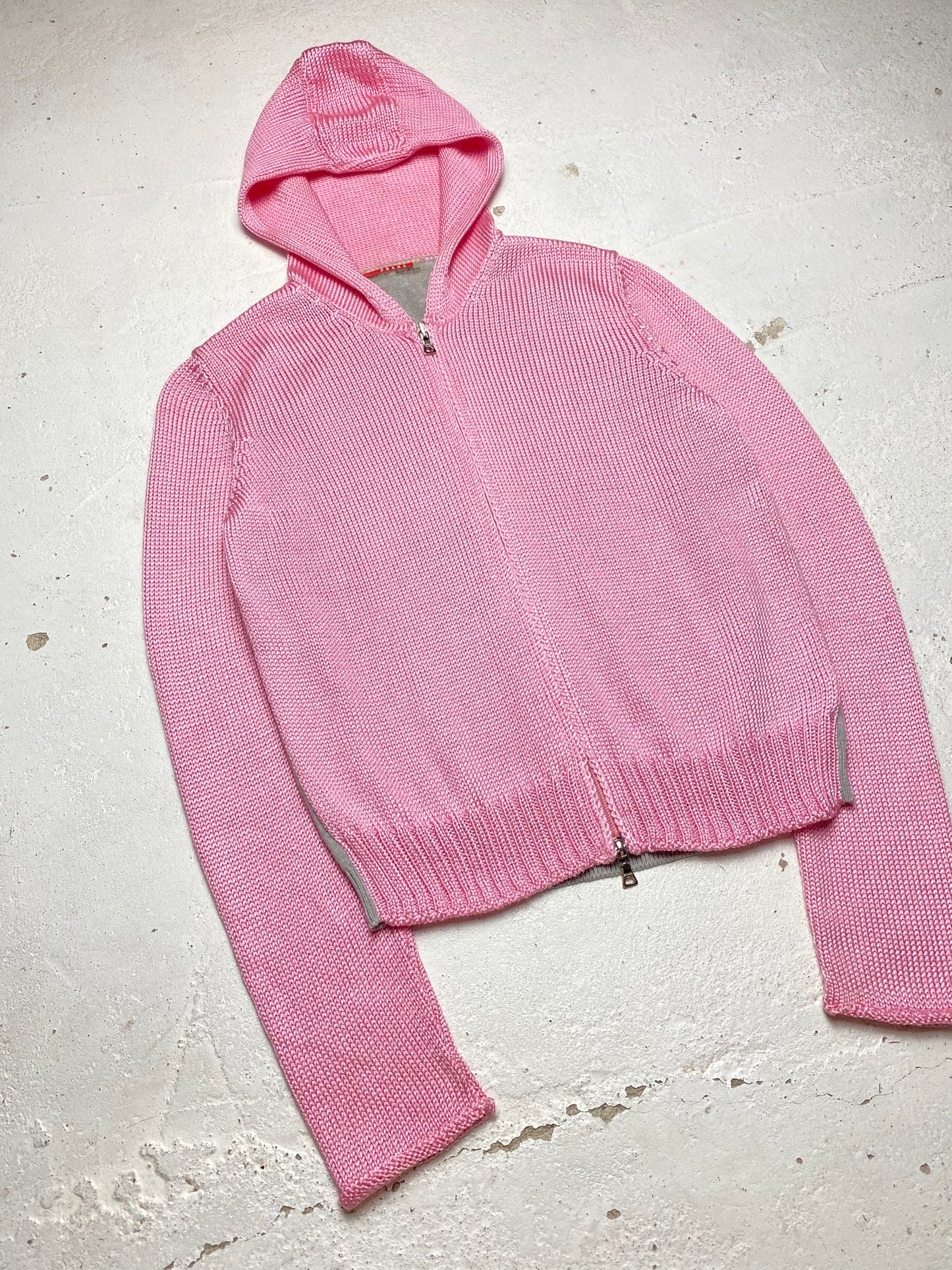 SS 01 Prada Sport Knit Hoodie