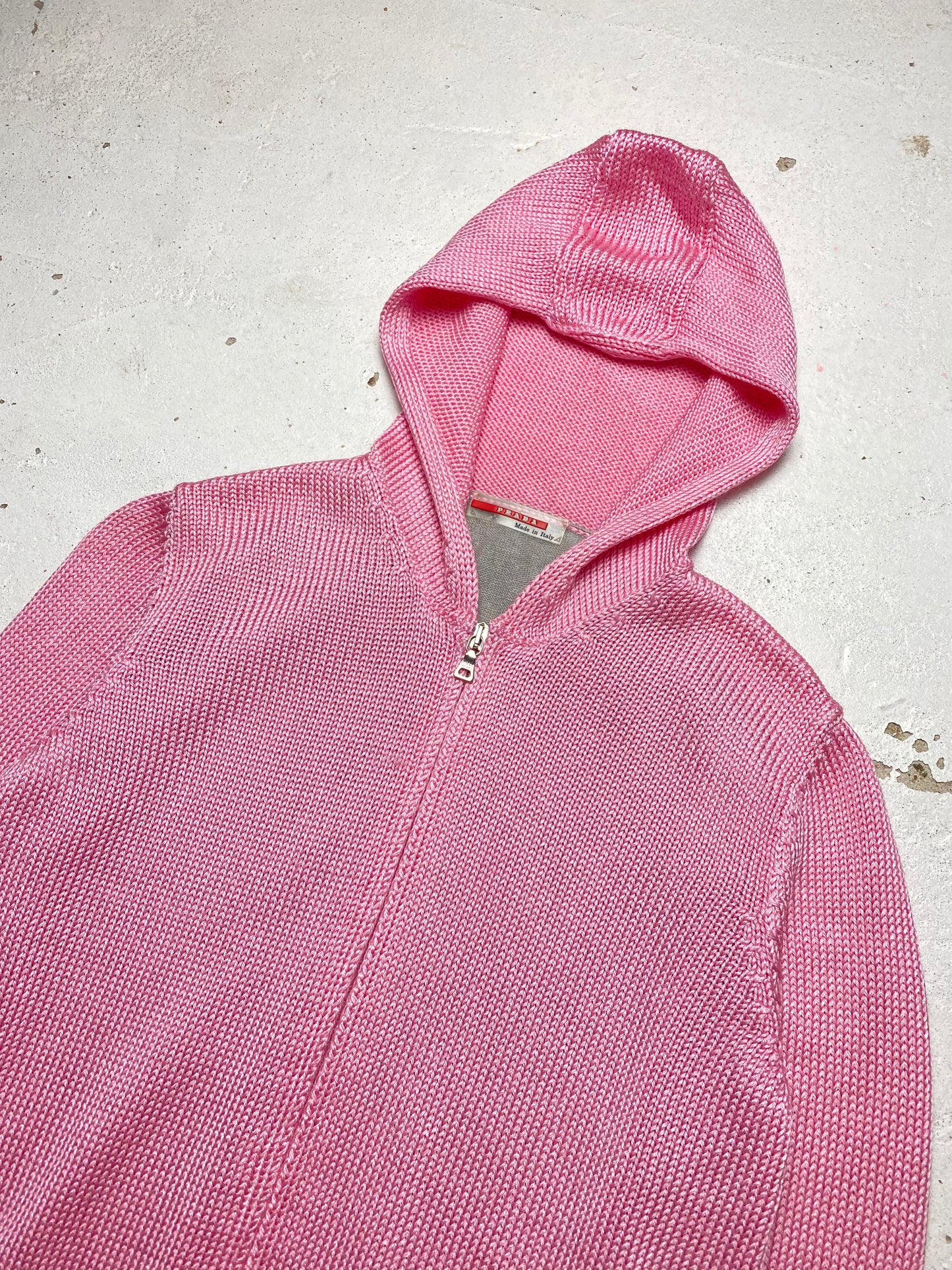 SS 01 Prada Sport Knit Hoodie