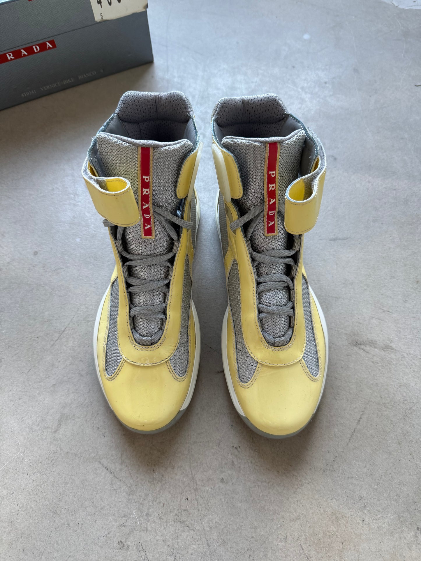 2010 Prada Americas Cup Mid Patent Trainers