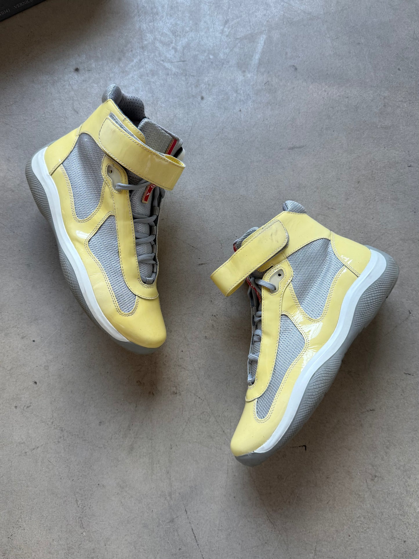 2010 Prada Americas Cup Mid Patent Trainers