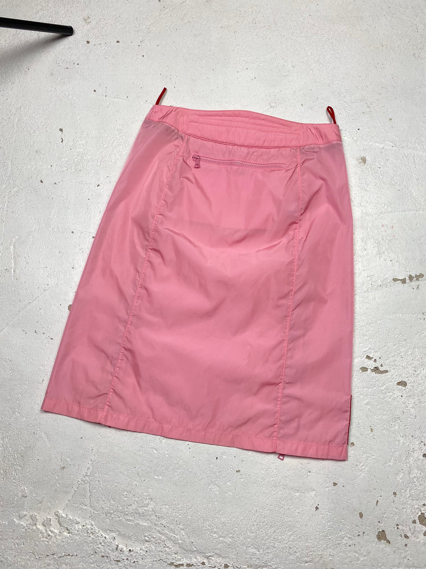 SS 00 Prada Sport Nylon Double Zip Skirt