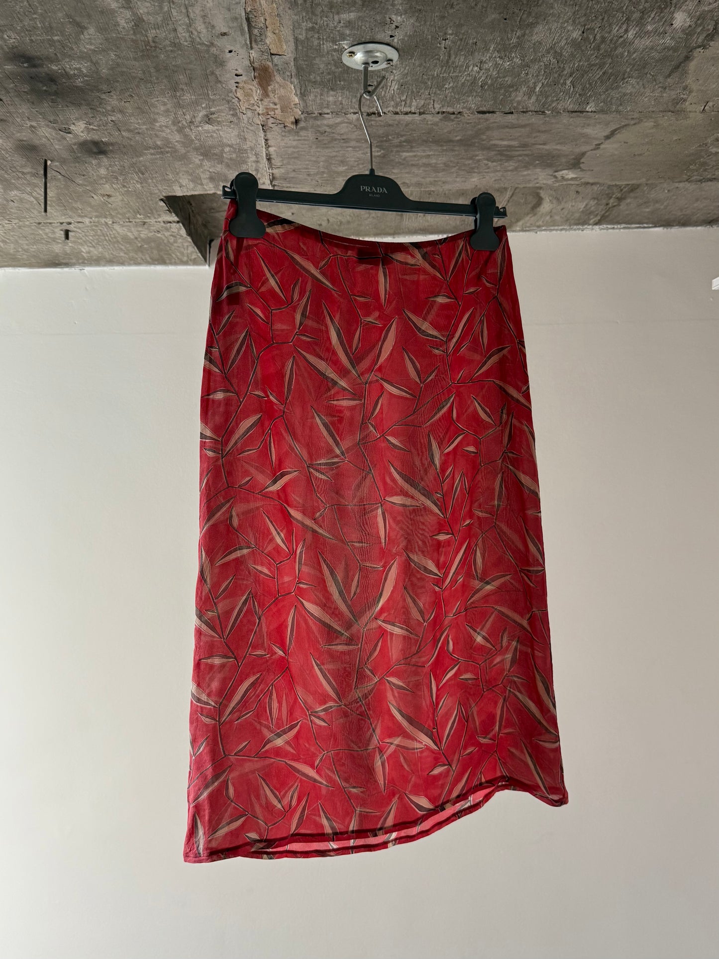 SS 97 Prada Sheer Silk Skirt