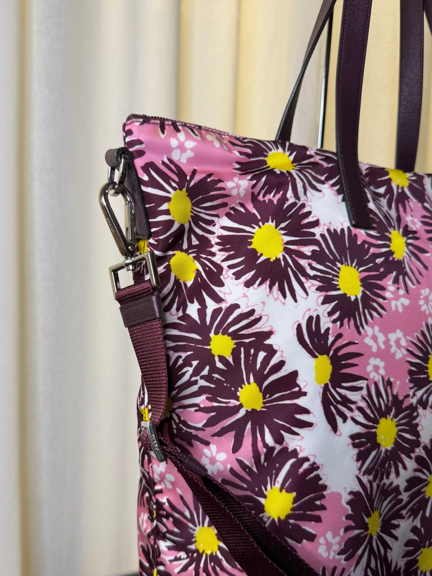 Prada Floral Nylon Tote