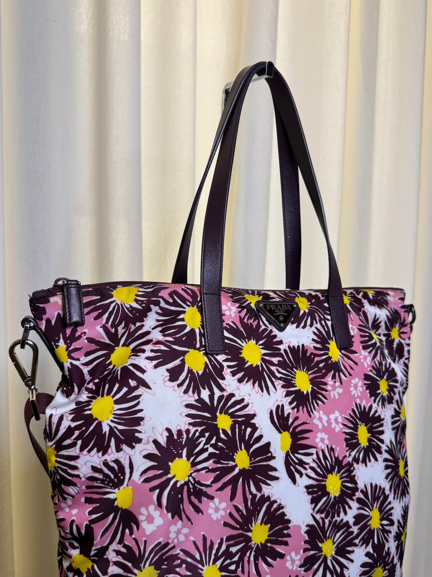 Prada Floral Nylon Tote