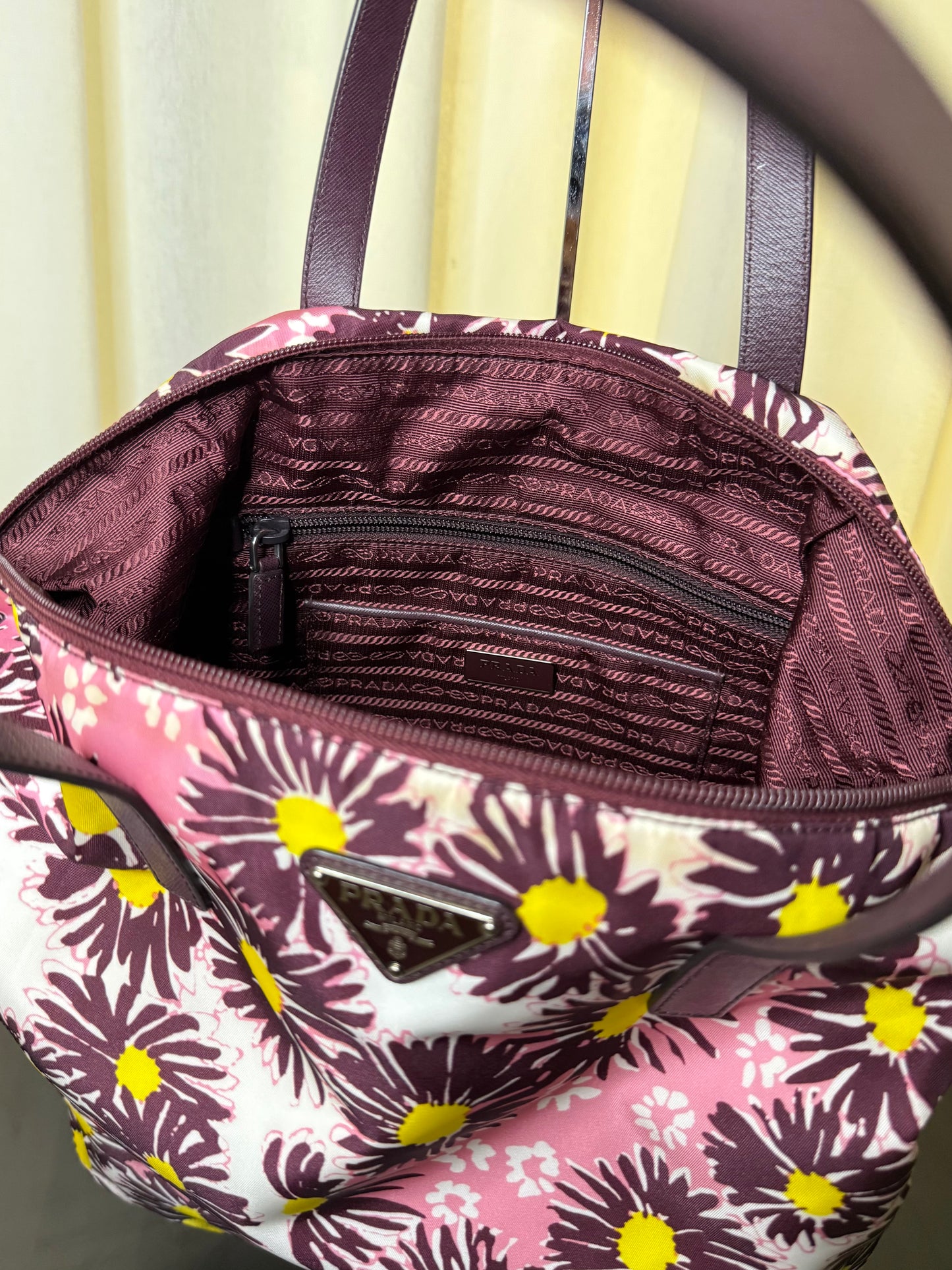 Prada Floral Nylon Tote