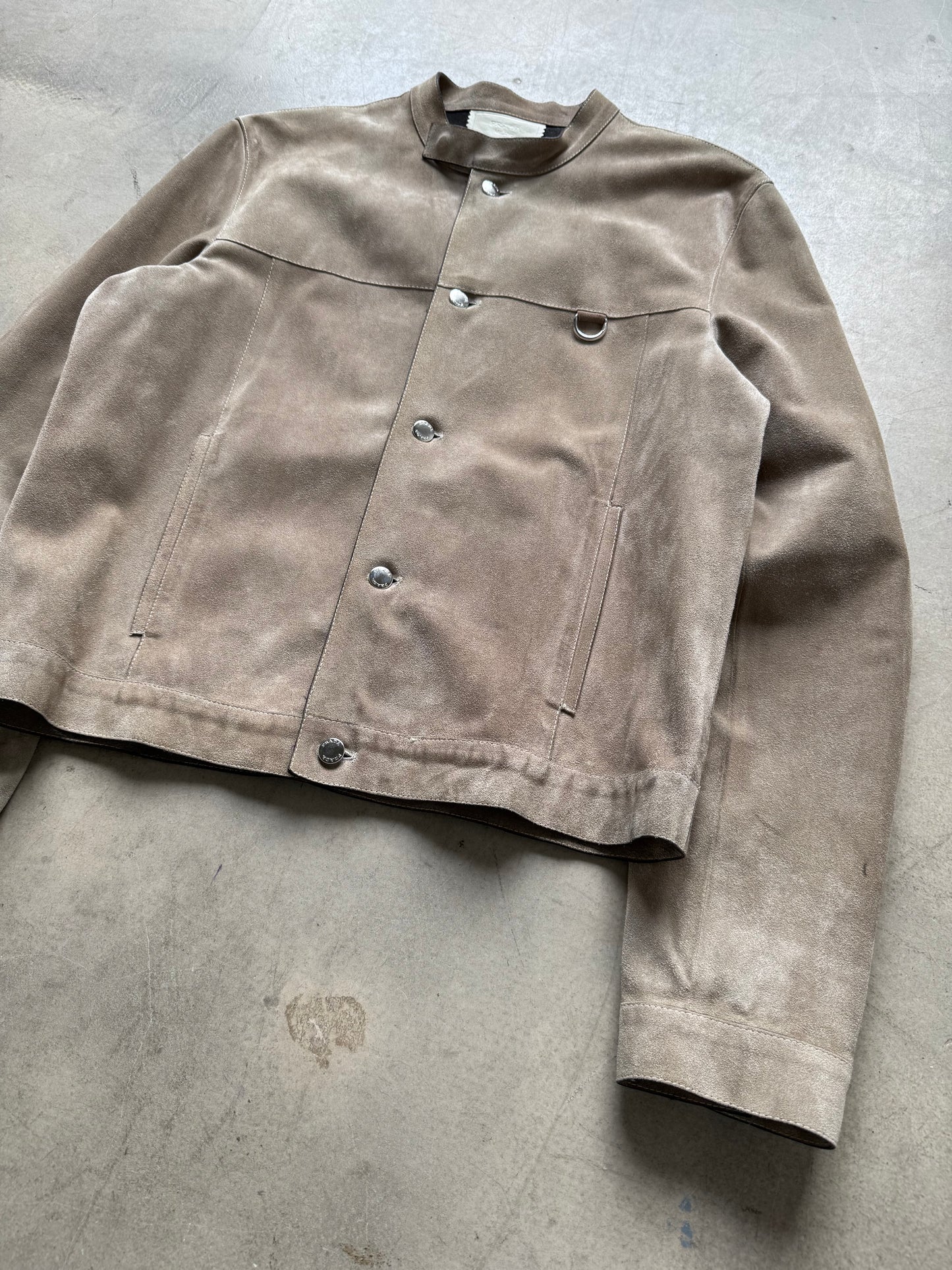 SS 00 Prada Suede Moto Jacket