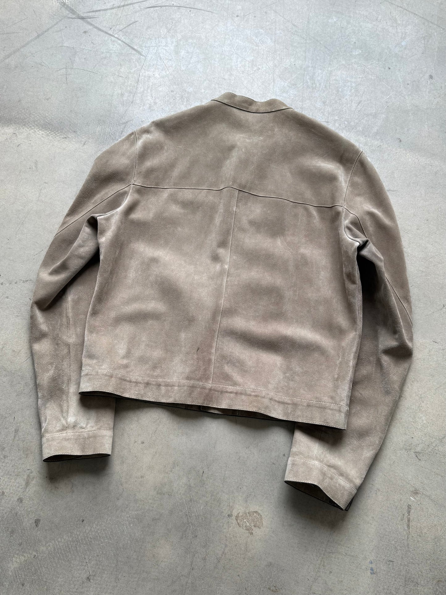 SS 00 Prada Suede Moto Jacket