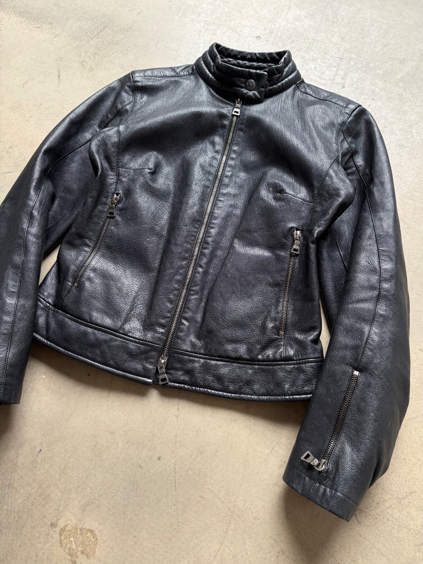 SS 01 Prada Sport Leather Moto Jacket