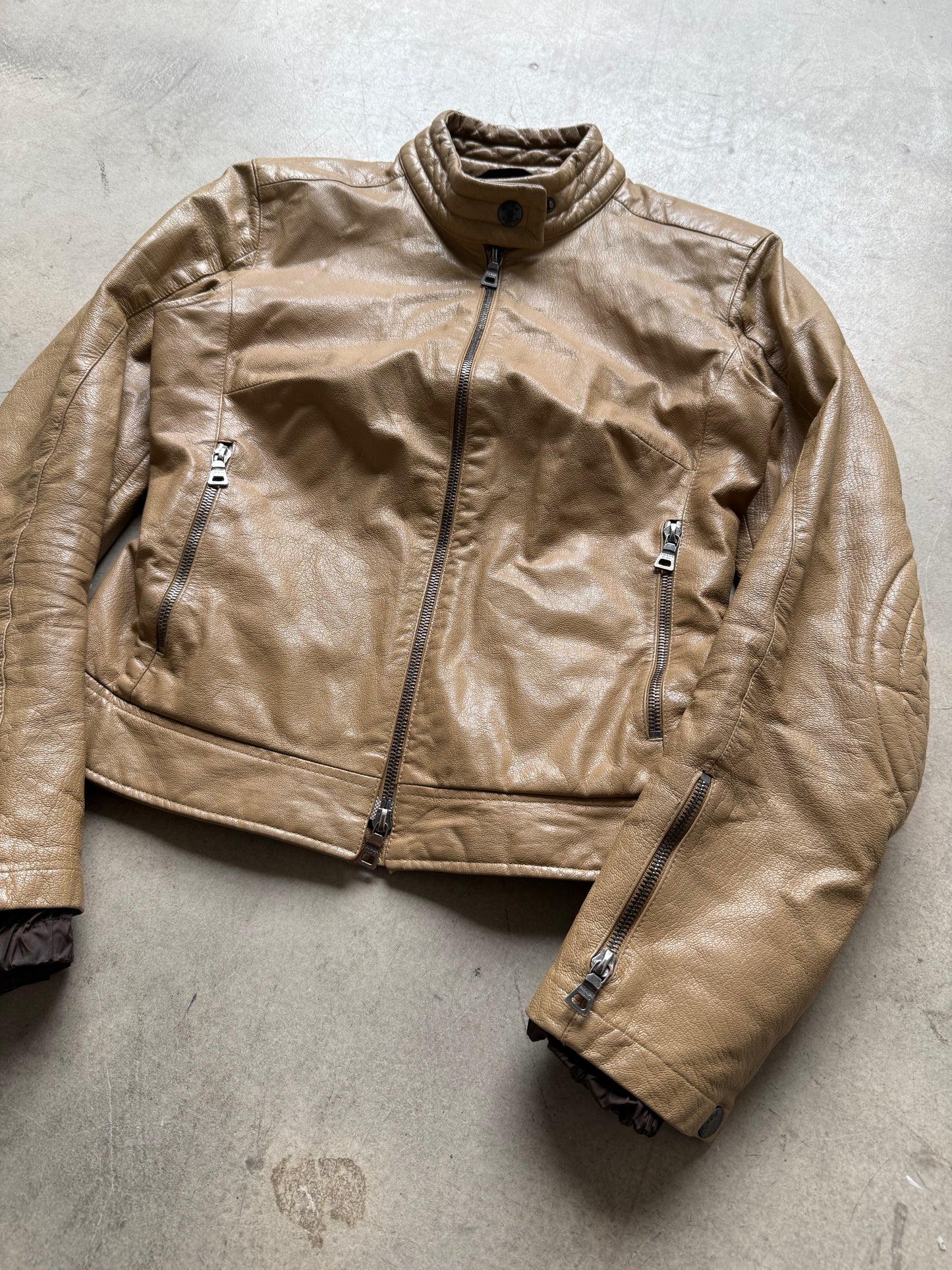 SS 01 Prada Sport Leather Moto Jacket