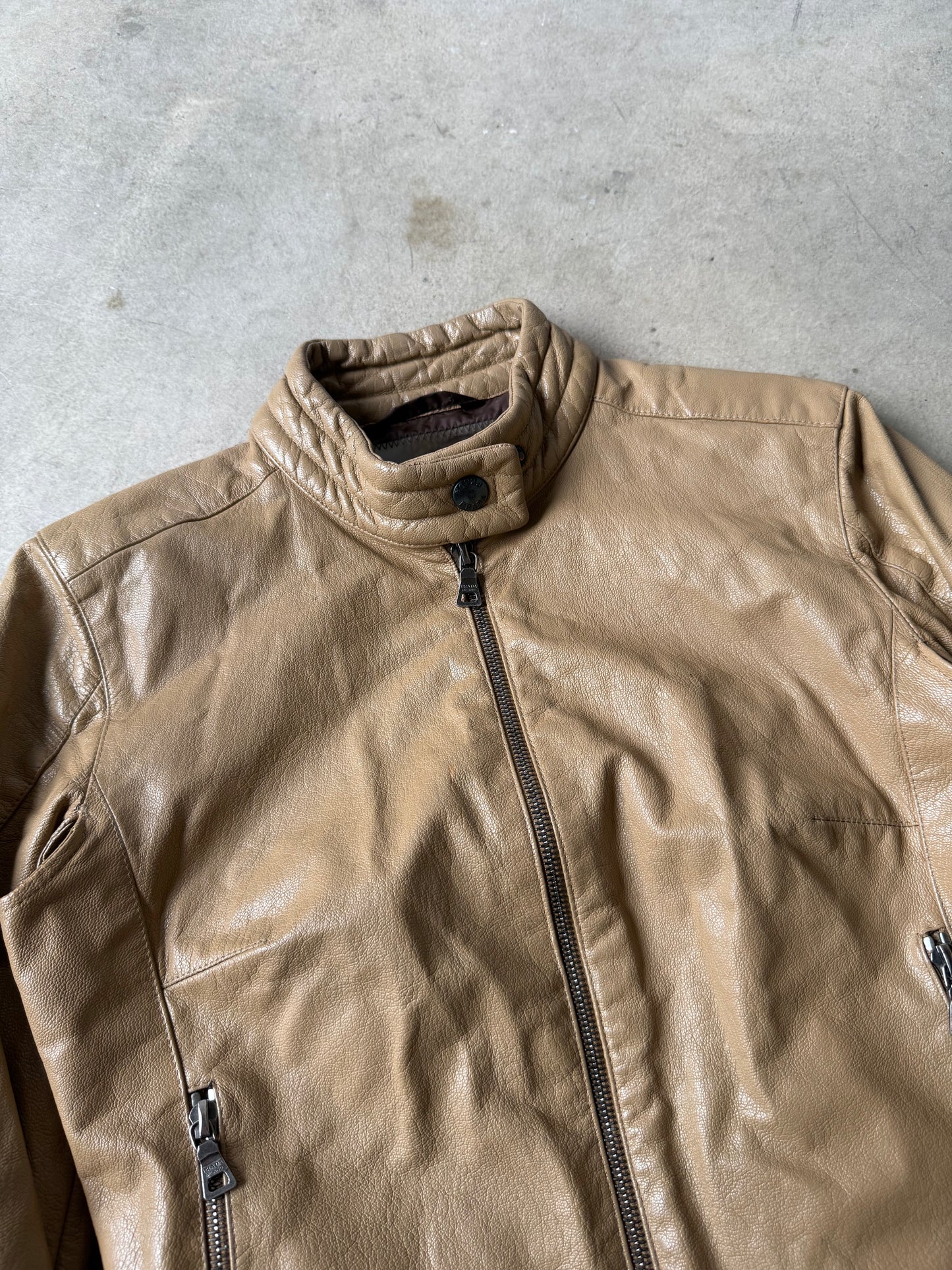 SS 01 Prada Sport Leather Moto Jacket