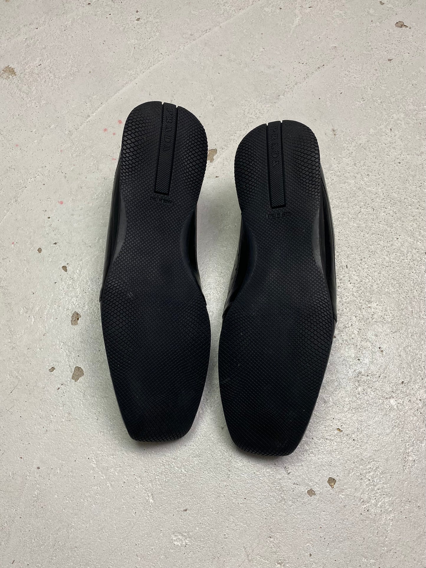 2009 Prada Linea Rossa Leather Mules