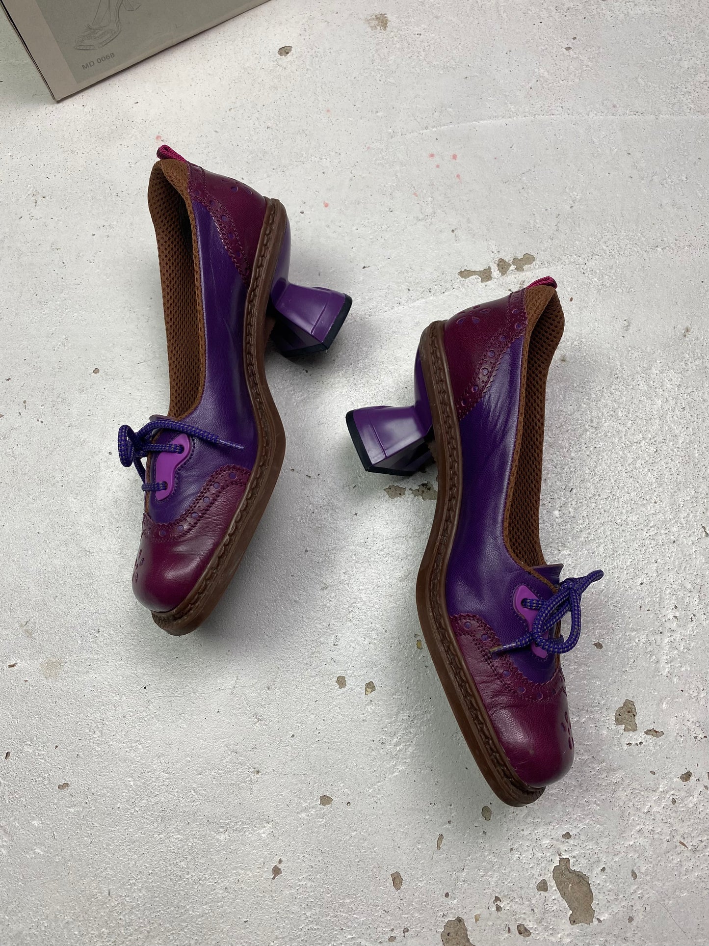 FW 99 Miu Miu Wingtip Block Heels