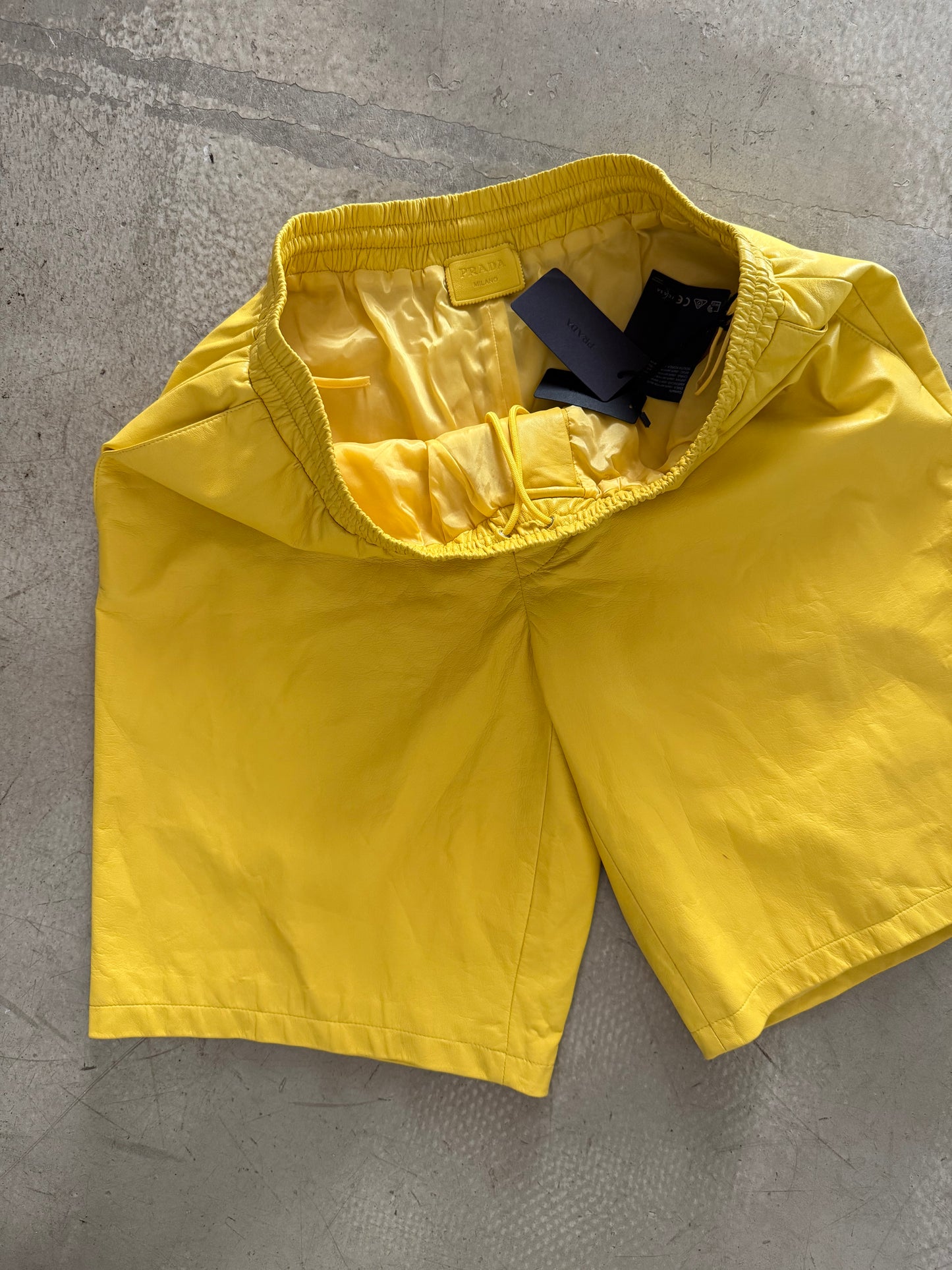 Prada Leather Shorts