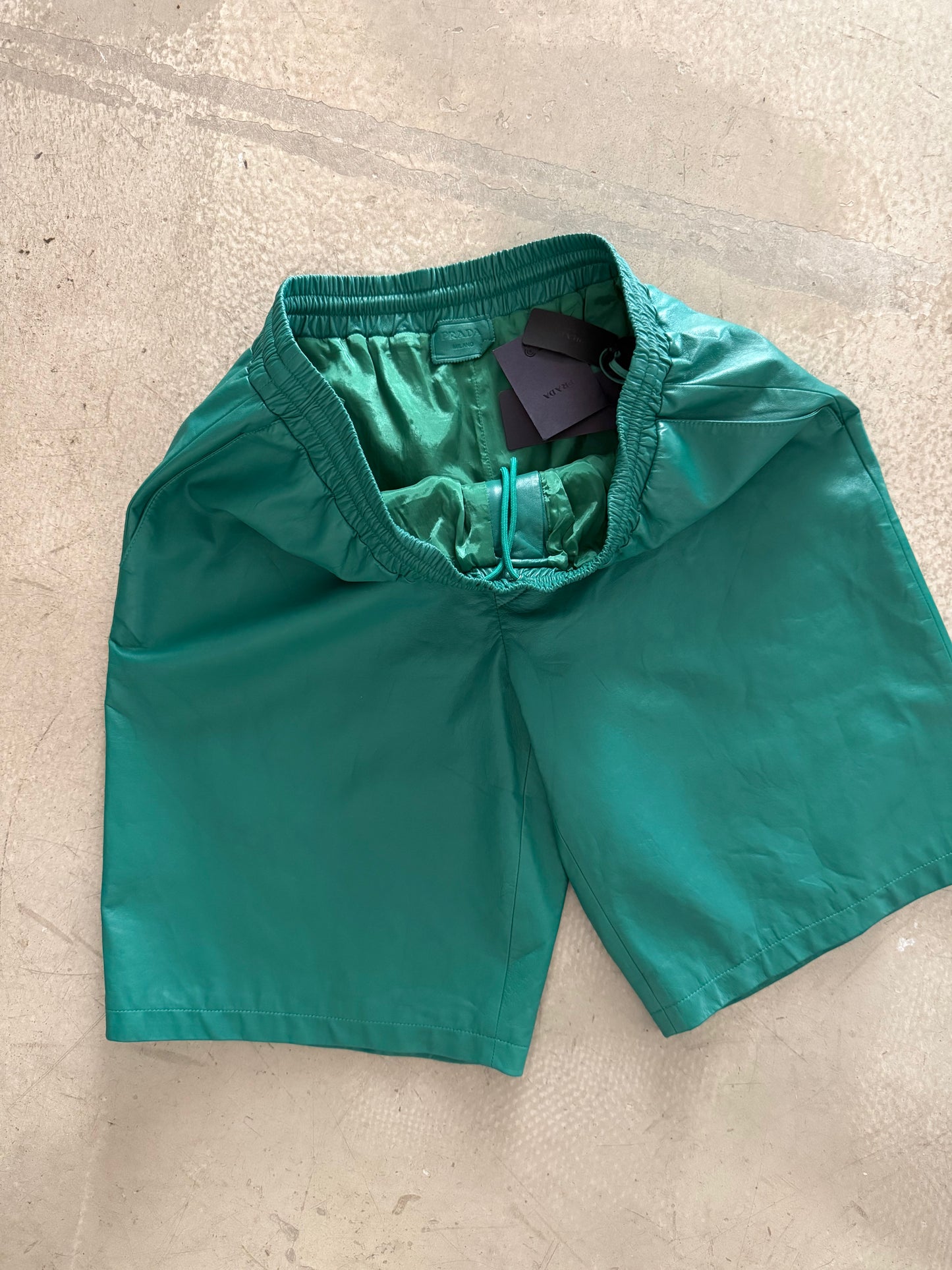 Prada Leather Shorts