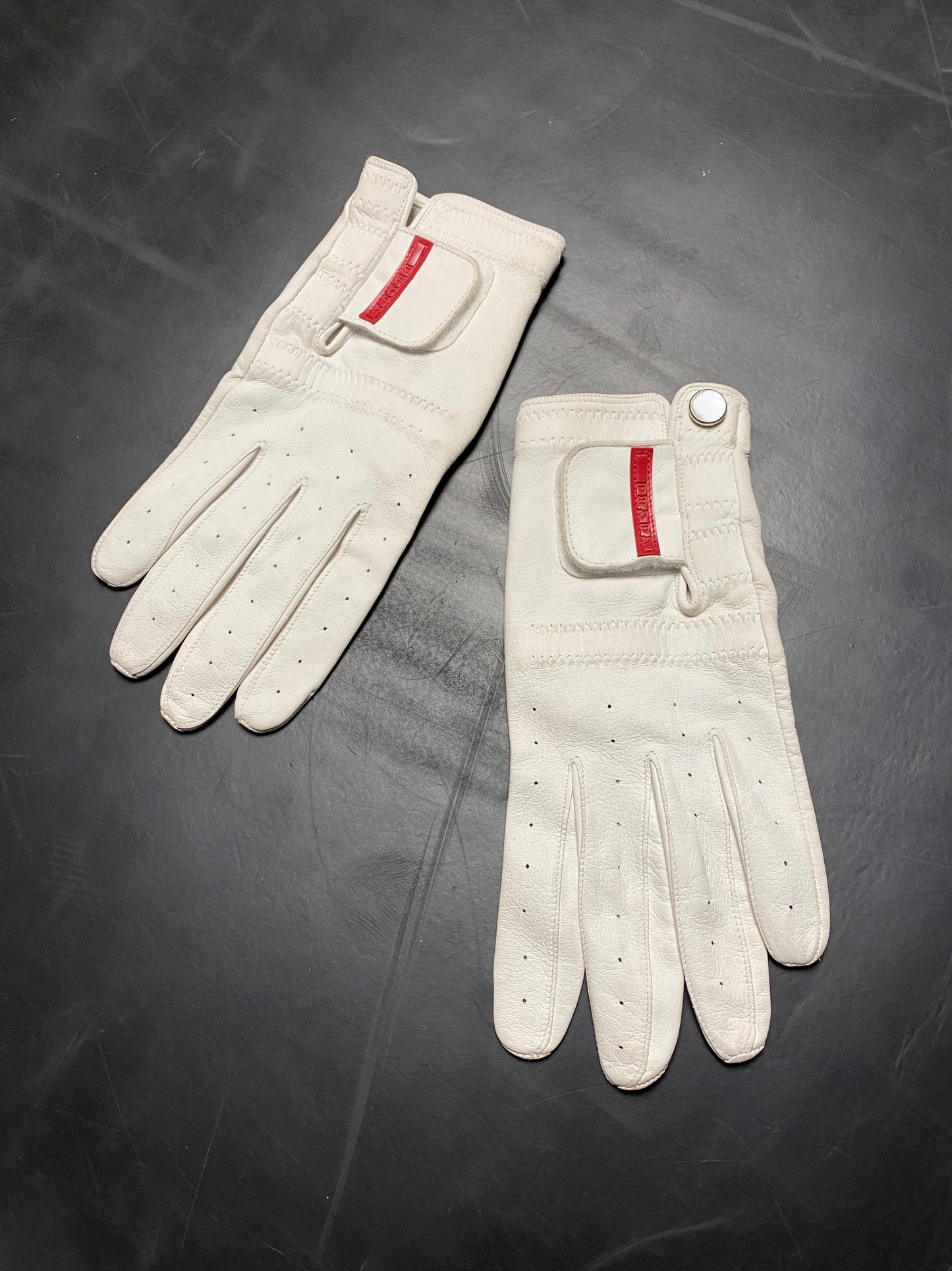 SS 00 Prada Sport Leather Gloves