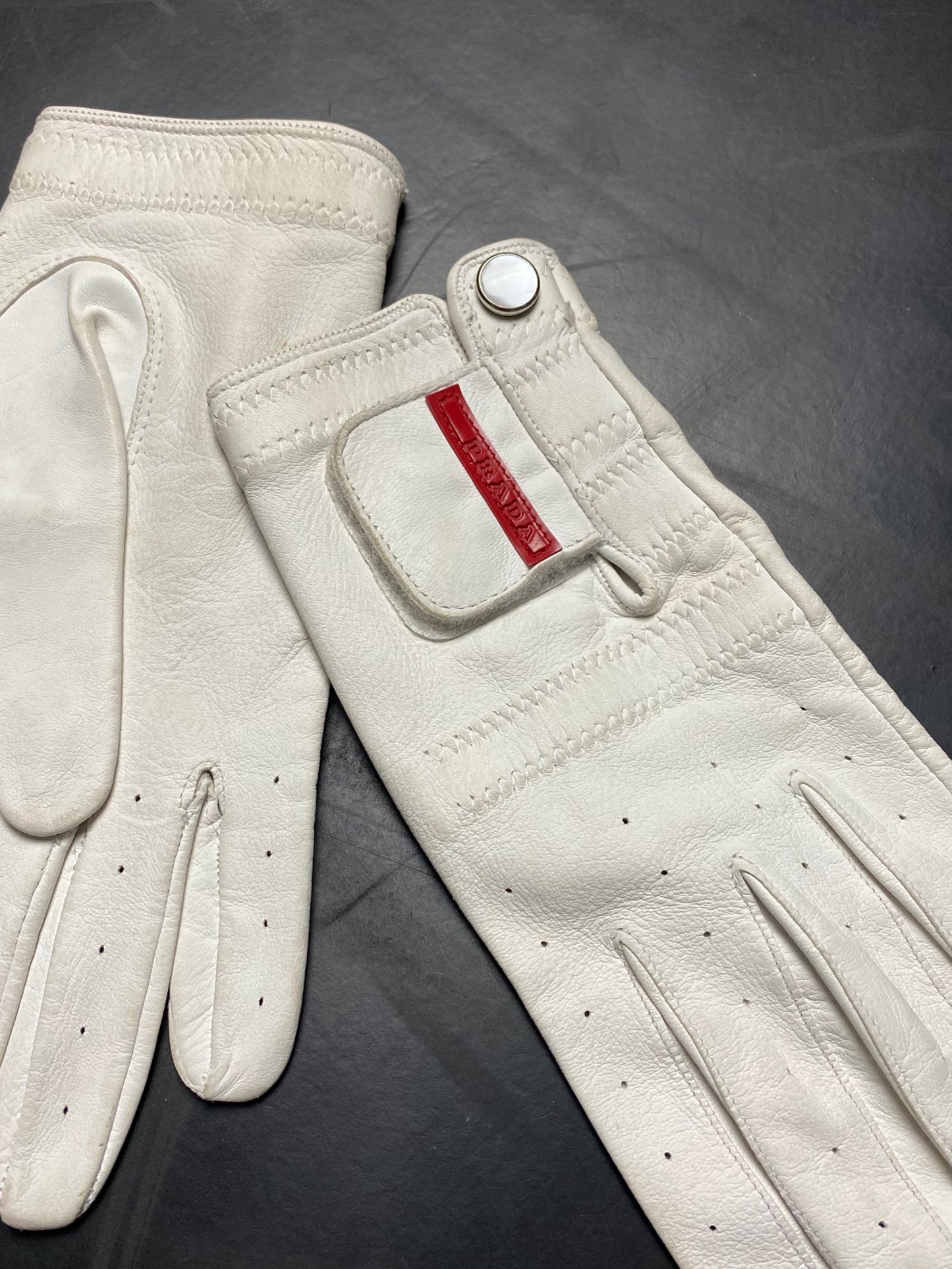 SS 00 Prada Sport Leather Gloves