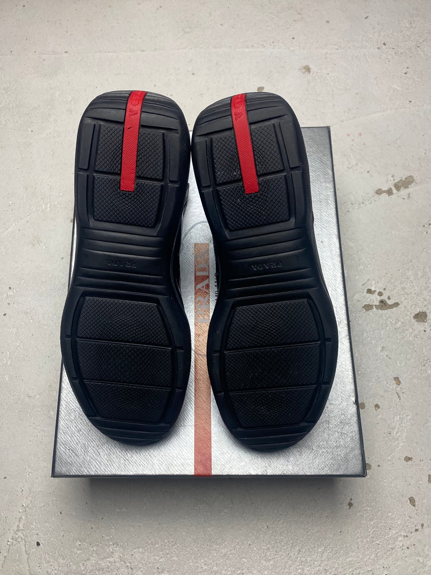 Prada Americas Cup Mid Patent Trainers
