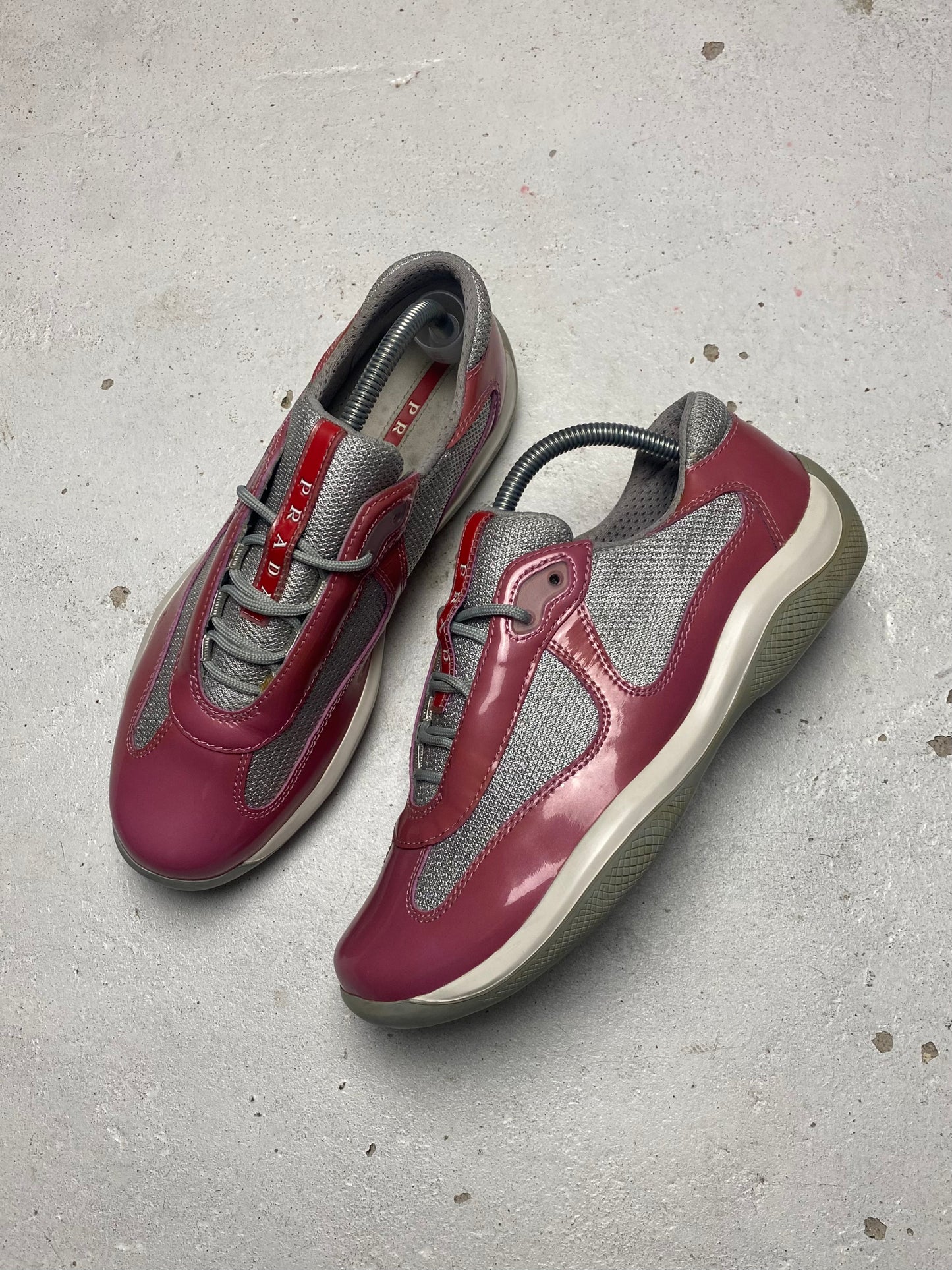 Prada Americas Cup Patent Trainers