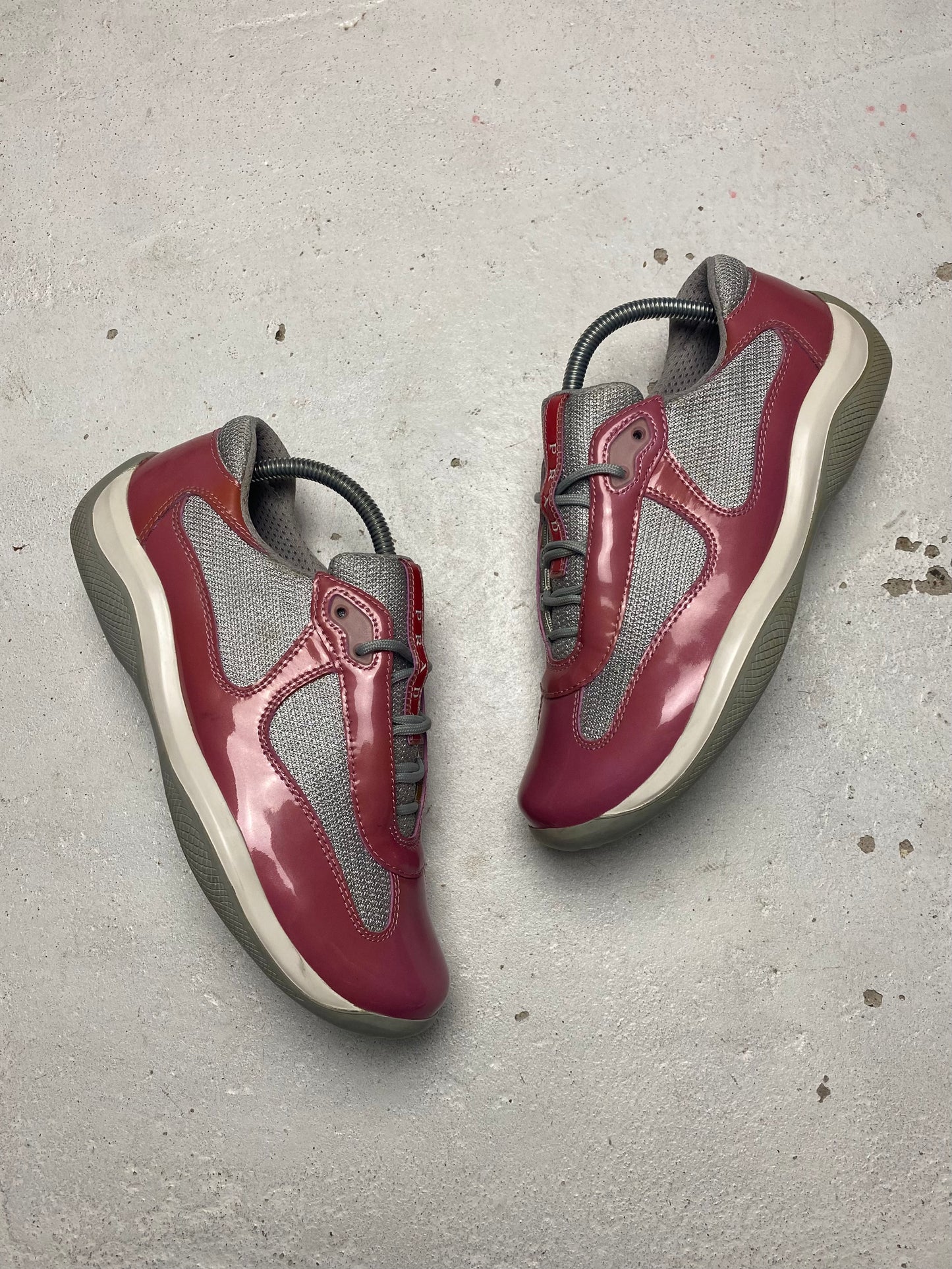 Prada Americas Cup Patent Trainers