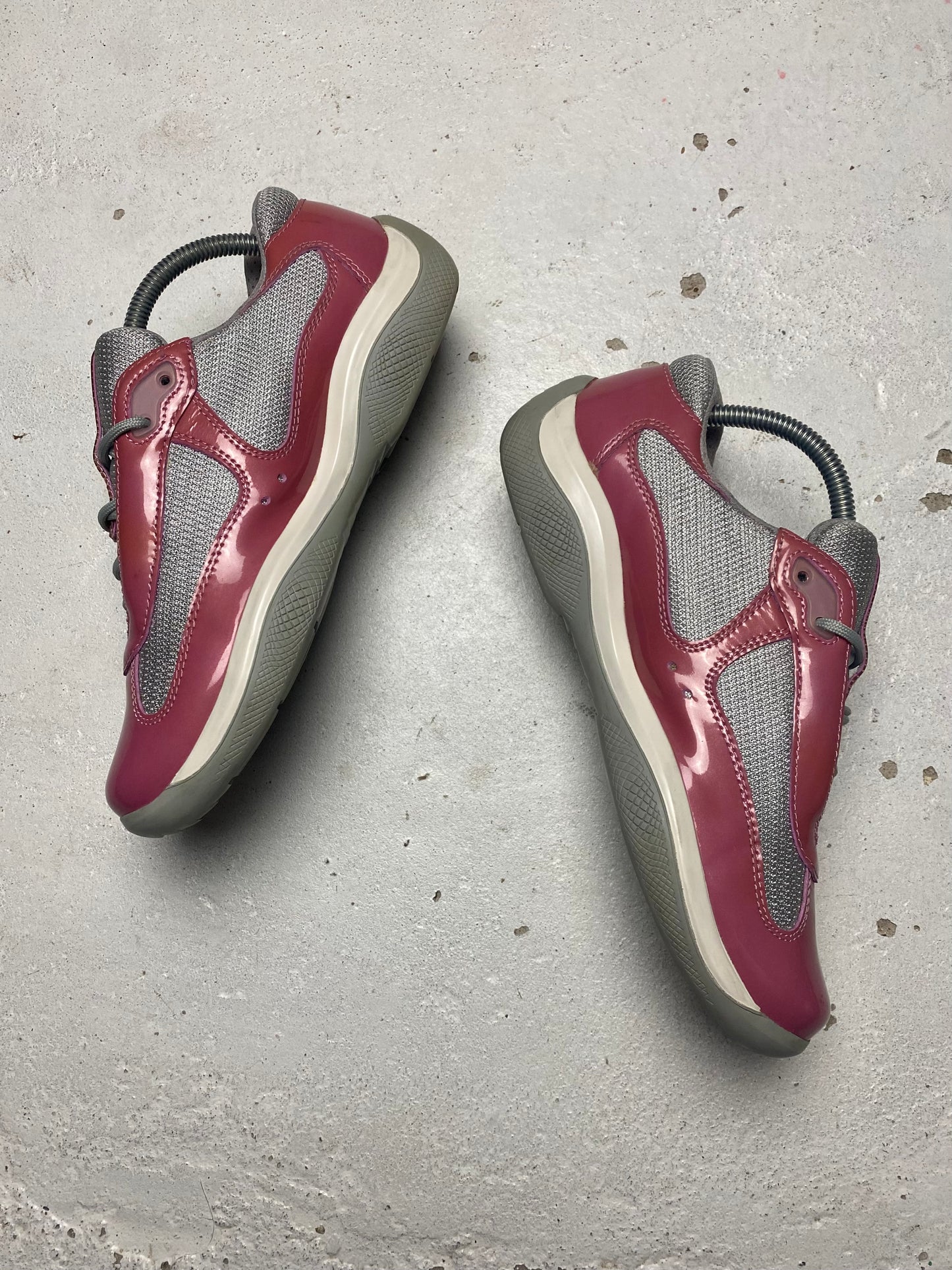 Prada Americas Cup Patent Trainers